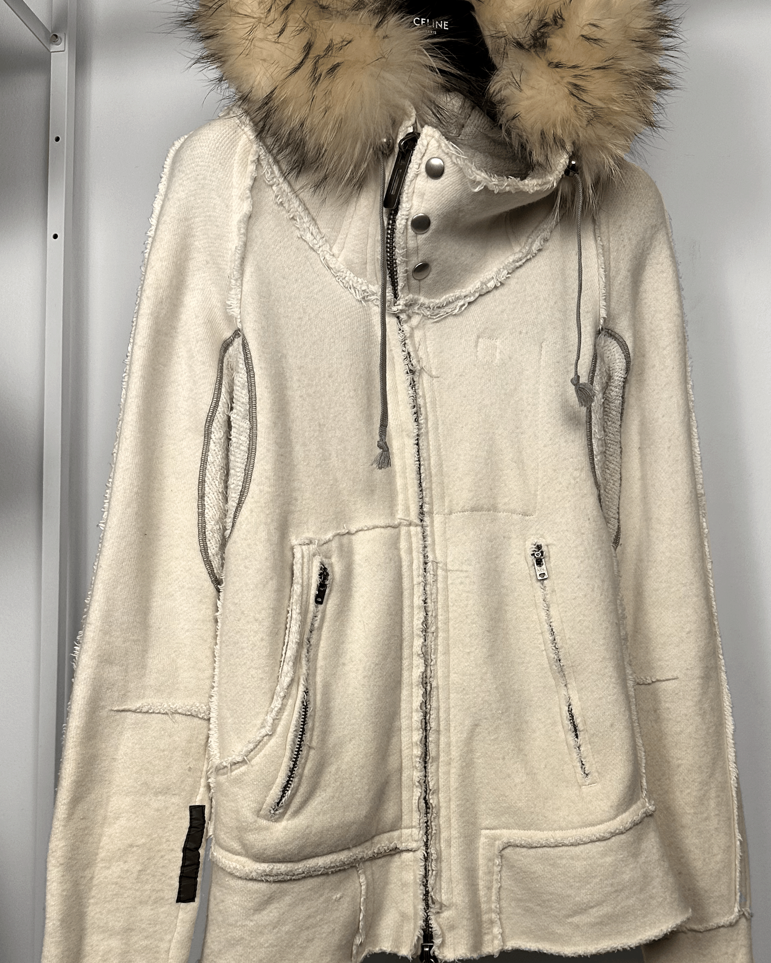 Le Grande Bleu (L.G.B.) L.G.B Le Grand Bleu Fur Parka Cream Zip Hoodie Size US M / EU 48-50 / 2 - 6 Thumbnail