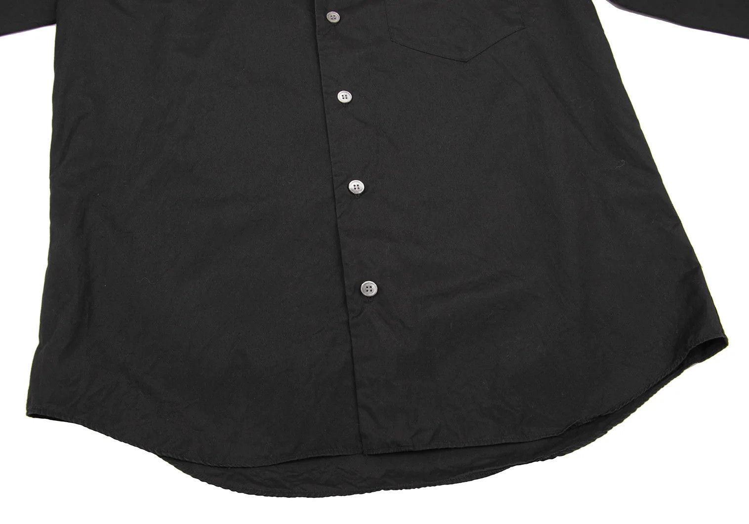 Issey Miyake Cotton Layered Color Button-Down Shirt in Black Size US S / EU 44-46 / 1 - 12 Thumbnail
