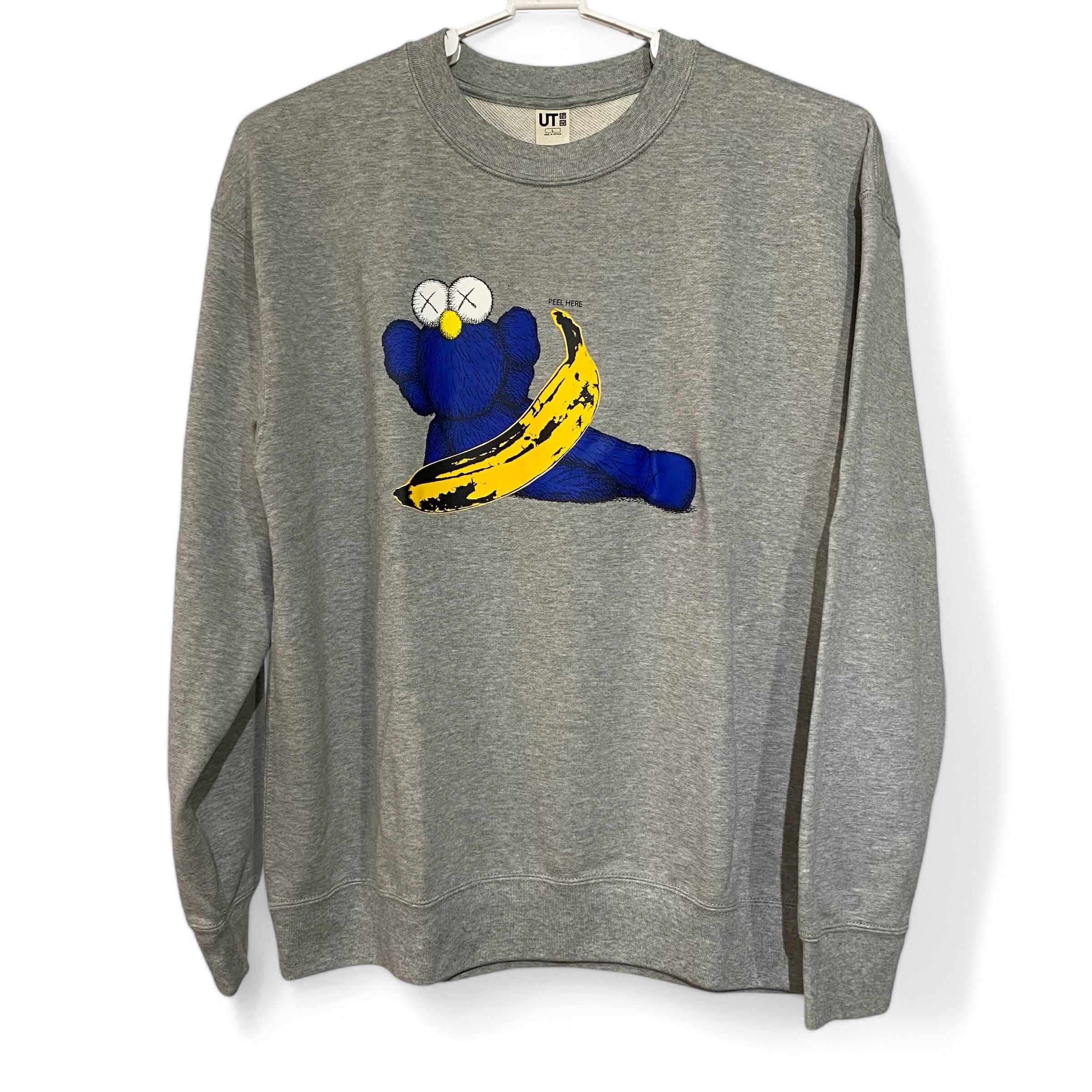 Andy Warhol × Japanese Brand × Kaws KAWS + Warhol Graphic Sweatshirt Gray Size US XXL / EU 58 / 5 - 1 Thumbnail
