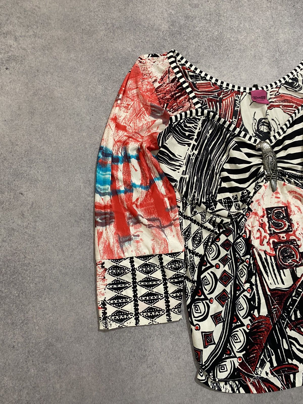 Other Save The Queen Blouse 3/4 Sleeve All Over Graphic Print Size XL / US 12-14 / IT 48-50 - 2 Thumbnail