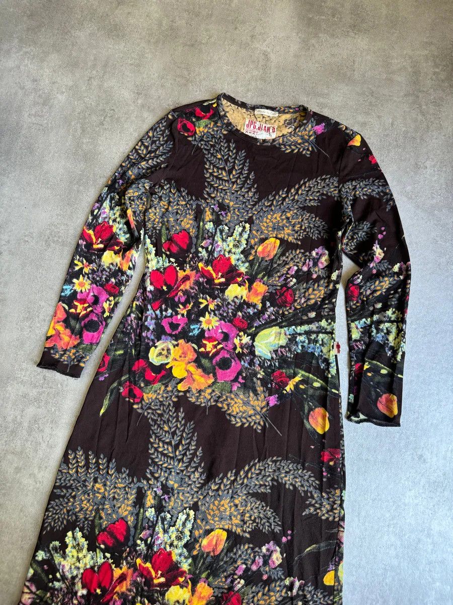 Designer × Jean Paul Gaultier × Vintage SS2004 Jean Paul Gaultier Flower Distinct Italian Dress Size S / US 4 / IT 40 - 11 Thumbnail