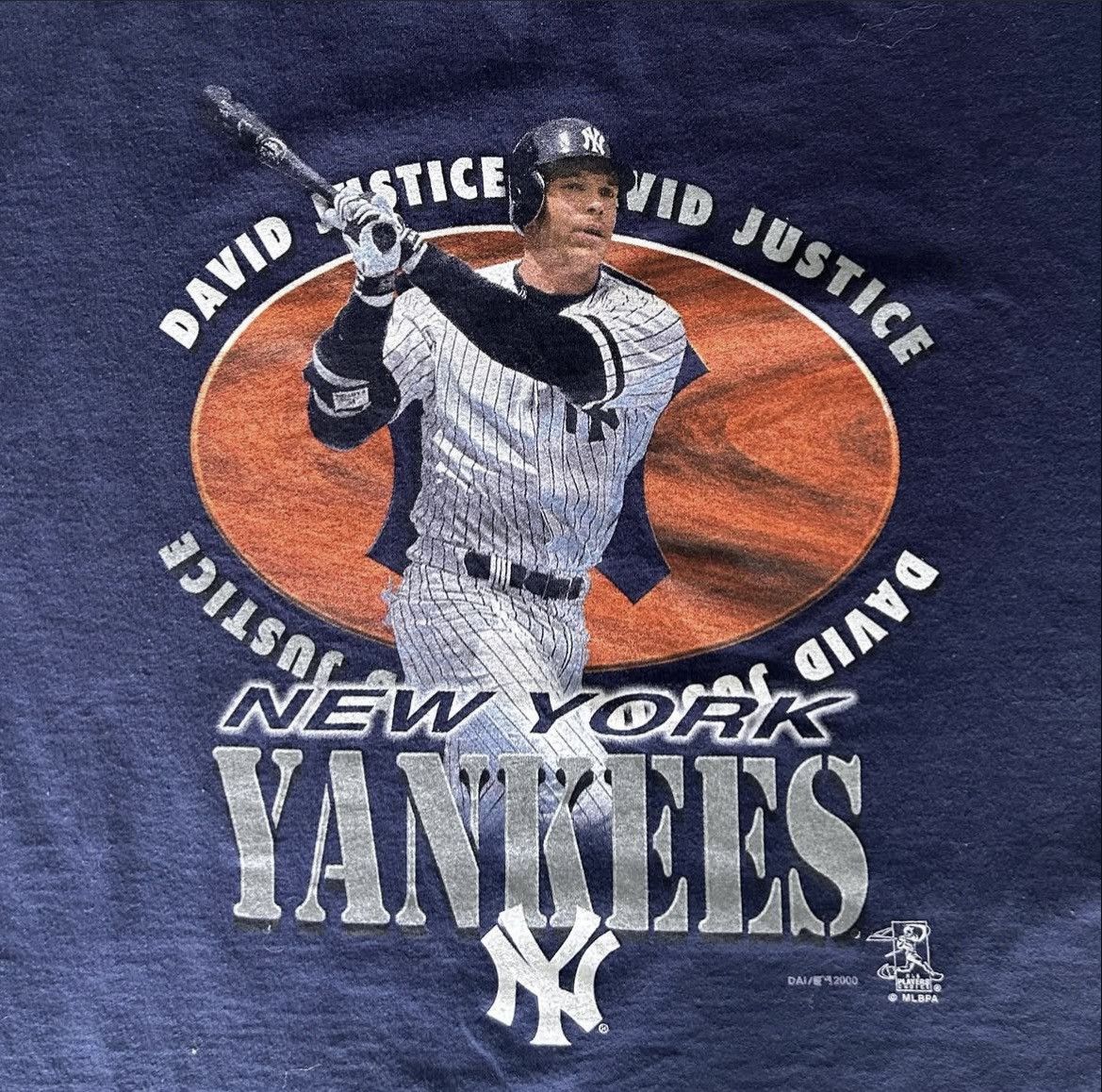 Tultex 2000 David Justice New York Yankees MLB graphic tee Size US XL / EU 56 / 4 - 2 Thumbnail