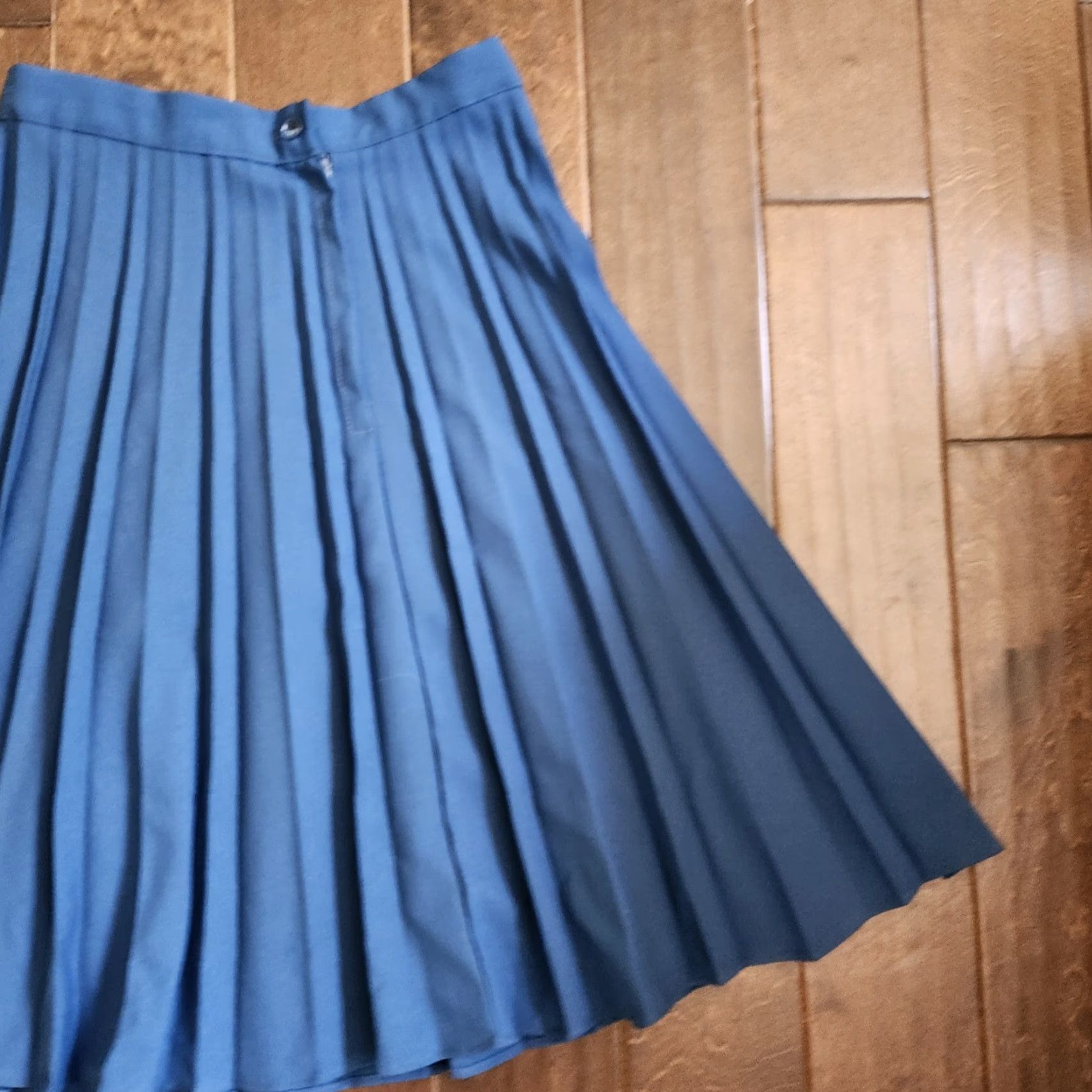 Vintage VINTAGE Ladies Garment Union Made Women's Turquoise Ruffle Maxi Skirt - Size 14 Size 36" / US 14 / IT 50 - 5 Thumbnail