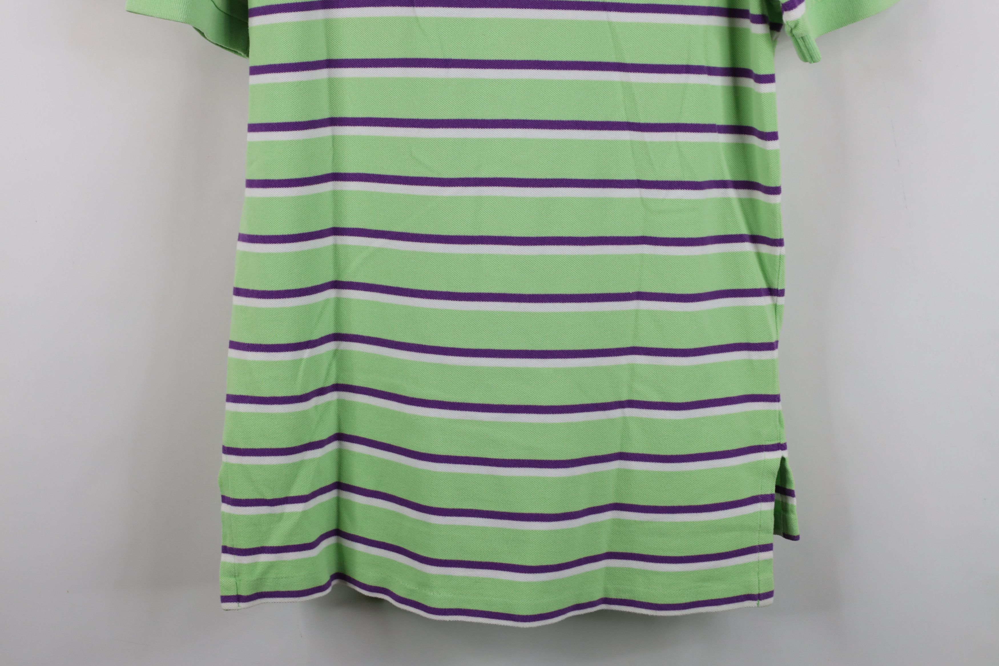 Ralph Lauren Vintage 90s Ralph Lauren Striped Cotton Knit Golf Polo Green Size US M / EU 48-50 / 2 - 11 Thumbnail