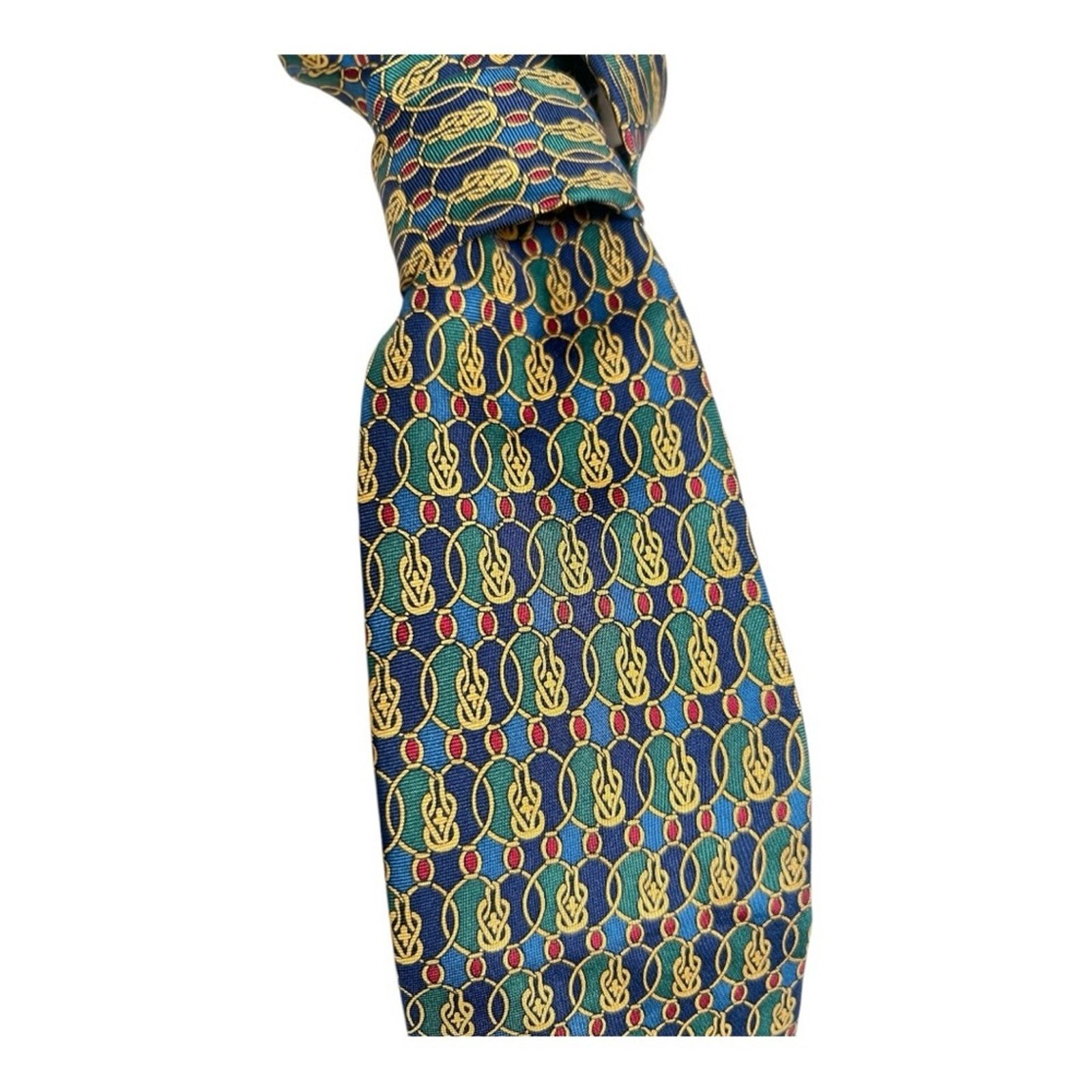 Dior Dior Gold and Blue Tie Accessories Size ONE SIZE - 5 Thumbnail