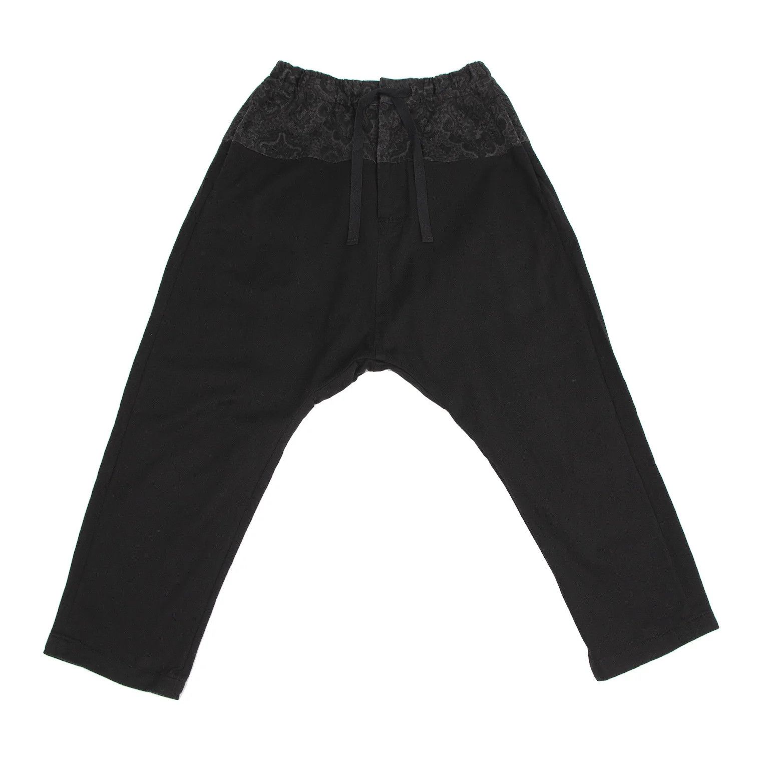 Yohji Yamamoto Damask Print Sarouel Pants in Black Size US 30 / EU 46 - 1 Thumbnail
