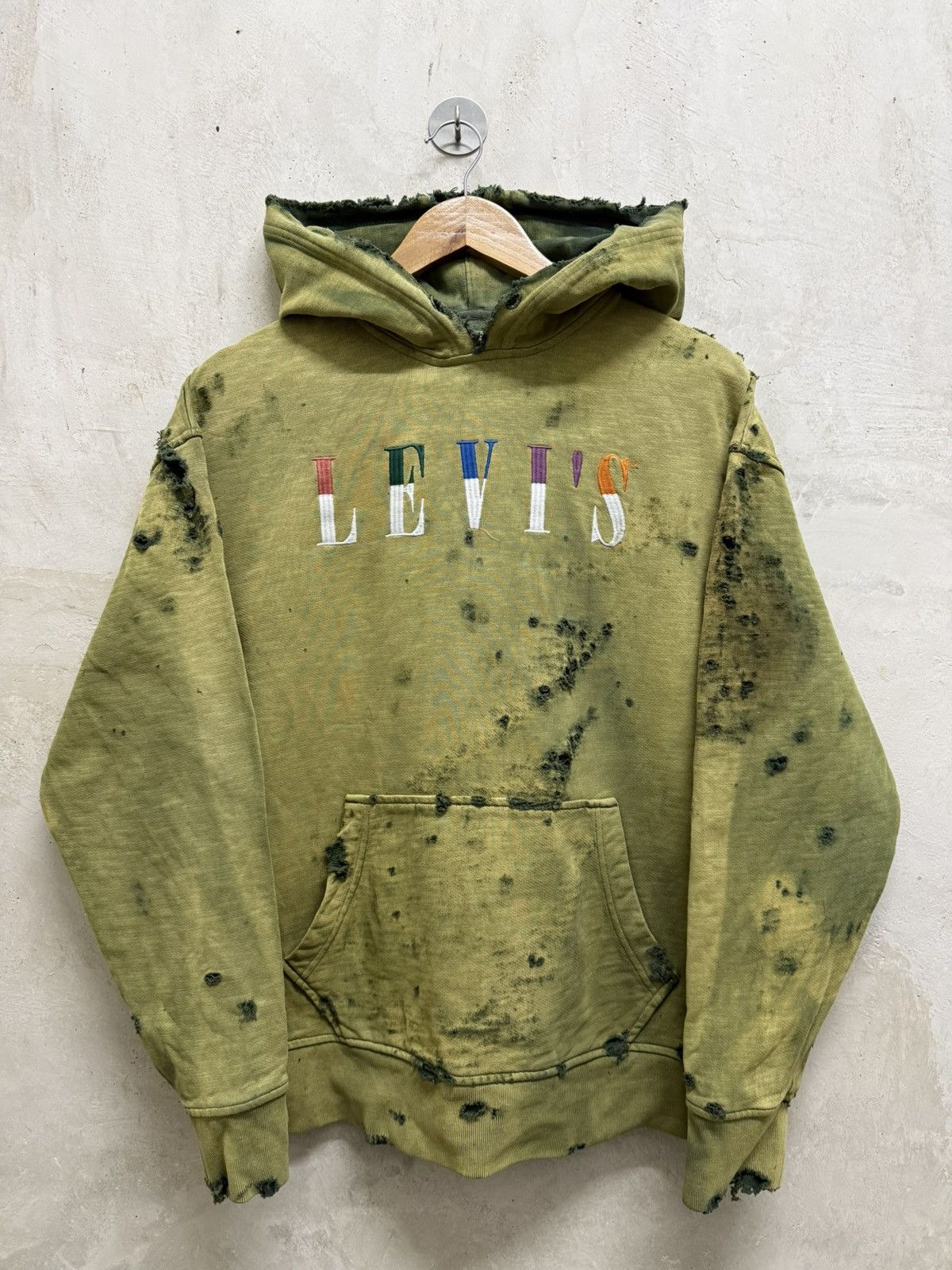 Levi's Thrashed Levi’s Distressed Grunge Hoodie Size US S / EU 44-46 / 1 - 1 Thumbnail