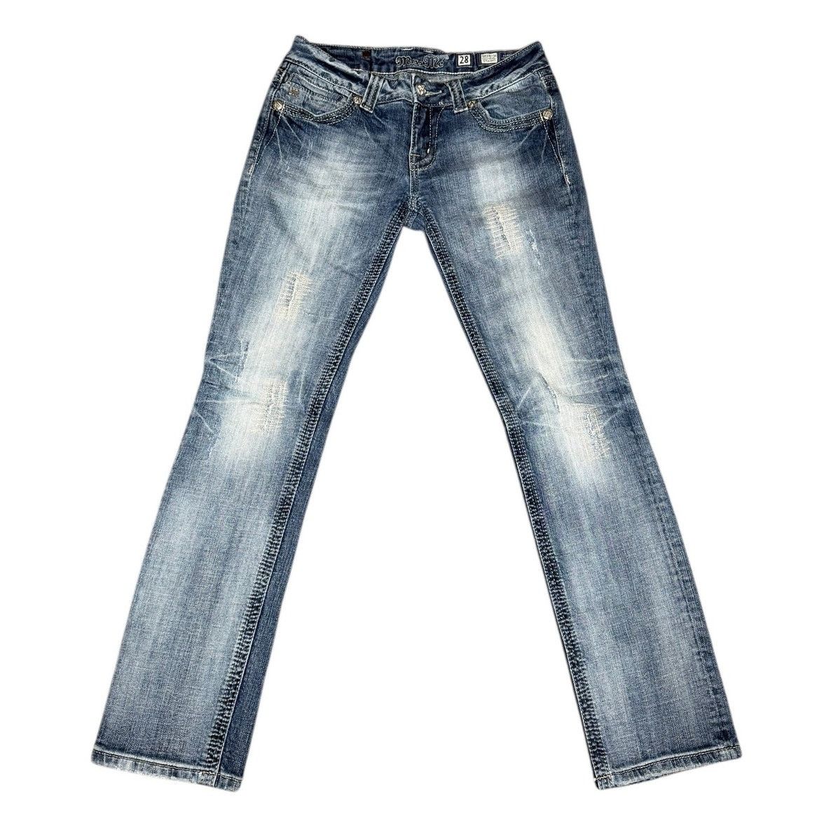 Miss Me × Vintage Vintage Y2k Miss Me Embellished Straight Denim Jeans Size 28 Size 28" / US 6 / IT 42 - 1 Thumbnail