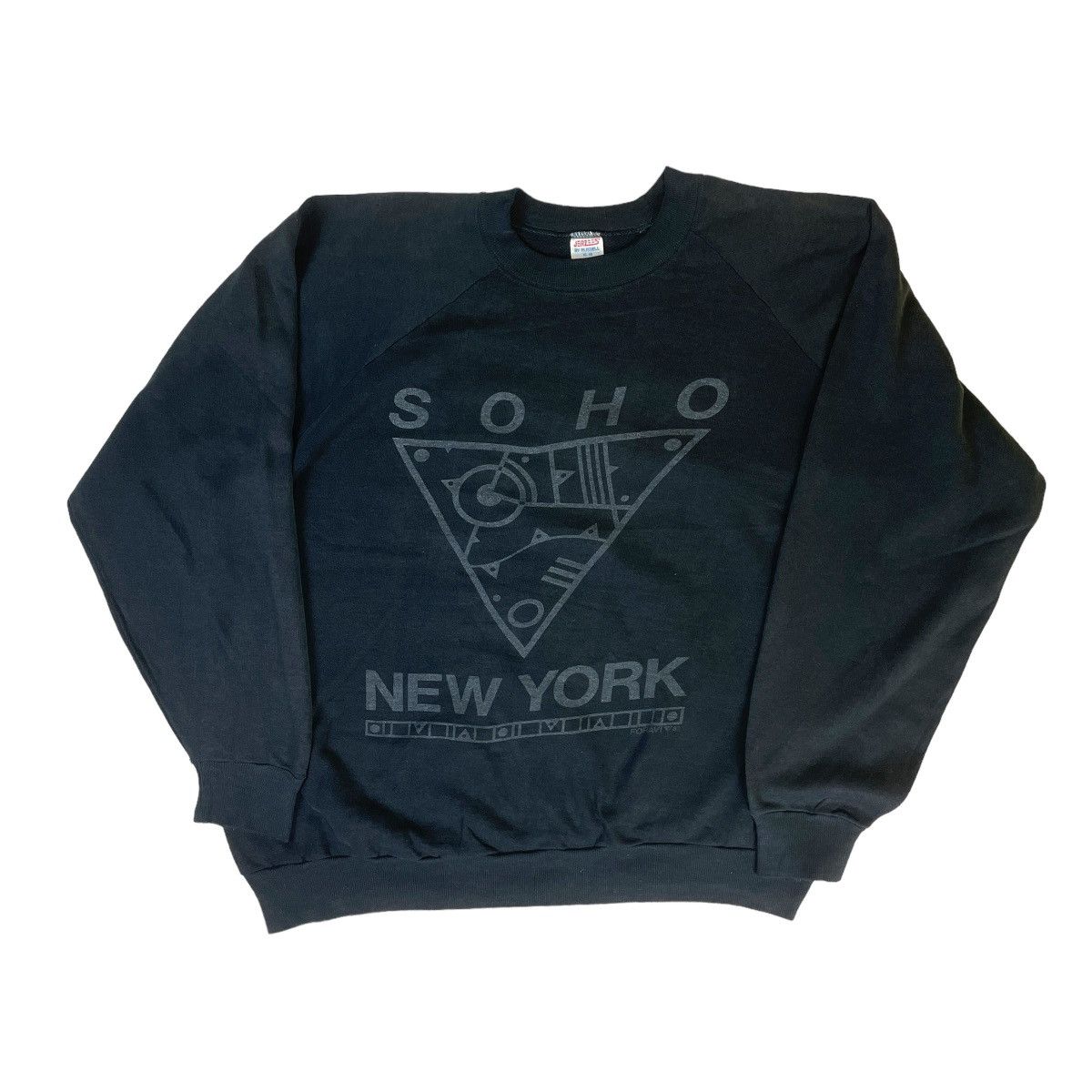Jerzees Vtg 85s Soho New York Foravi Abstract Sweatshirt Size US XL / EU 56 / 4 - 7 Thumbnail