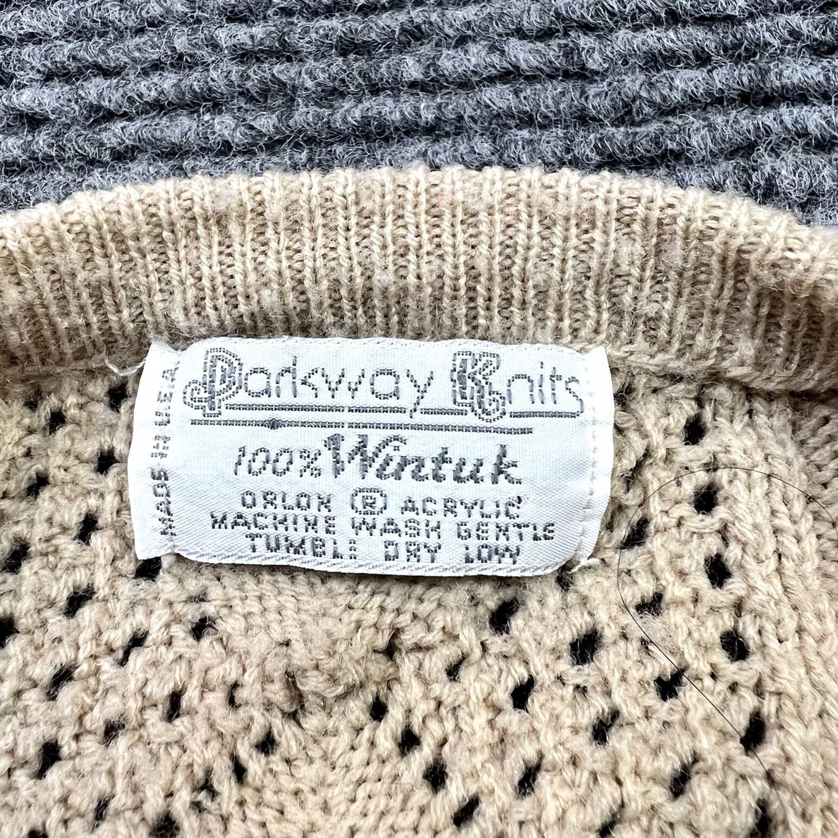Vintage VINTAGE Parkway Knits Cardigan Shirt Women M Beige 90s Knit Heavyweight Crew Neck Buttoned Size M / US 6-8 / IT 42-44 - 2 Thumbnail
