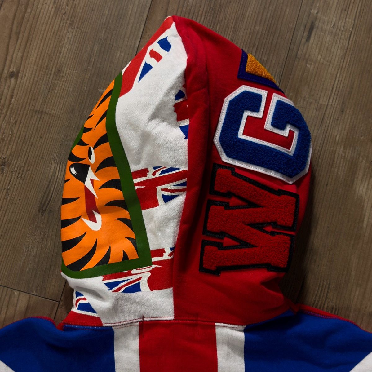 Bape Bape London Union Jack Shark Full Zip Hoodie Red 2020 Size US L / EU 52-54 / 3 - 8 Thumbnail