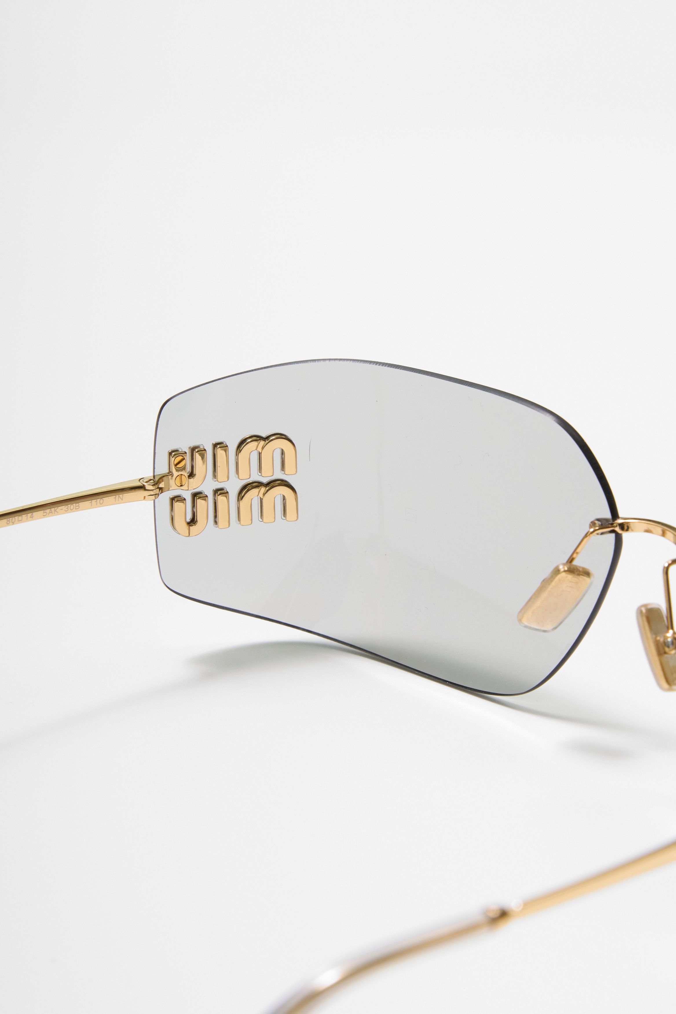 Miu Miu MIU MIU MU 54YS 5AK30B Sunglasses LIGHT GREY Size ONE SIZE - 4 Thumbnail