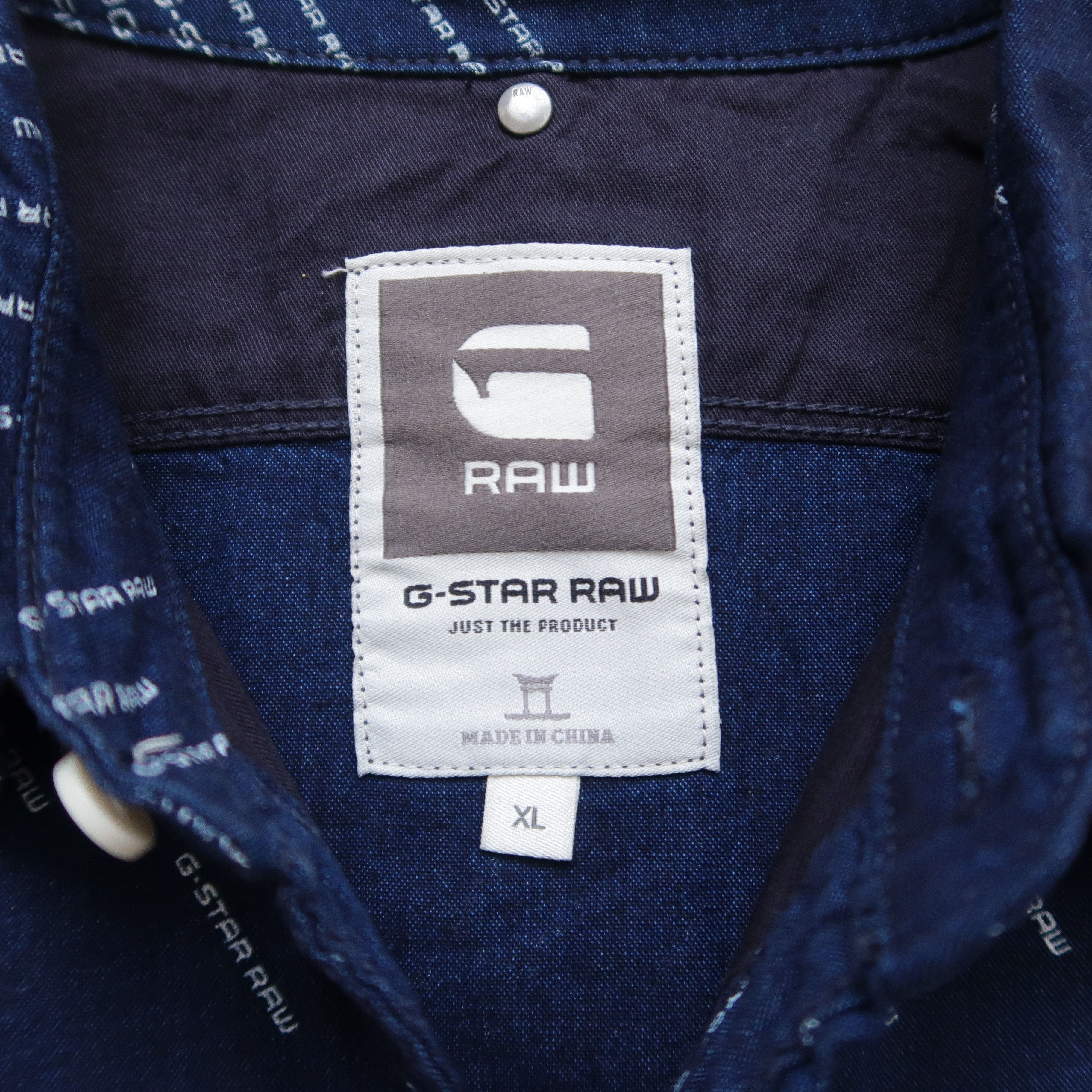 G-Star G-Star Raw Western Denim Shirt Psychedelic Art Size US XL / EU 56 / 4 - 4 Thumbnail