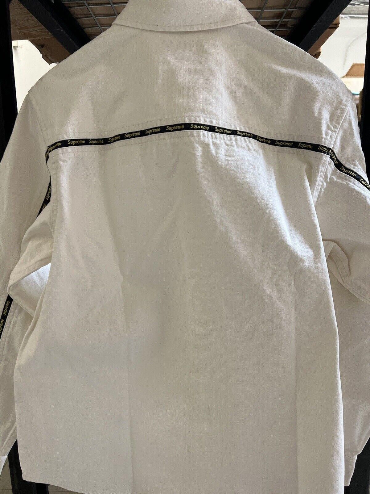 Supreme Supreme Logo Taping Work Shirt White Sz Size US M / EU 48-50 / 2 - 5 Thumbnail