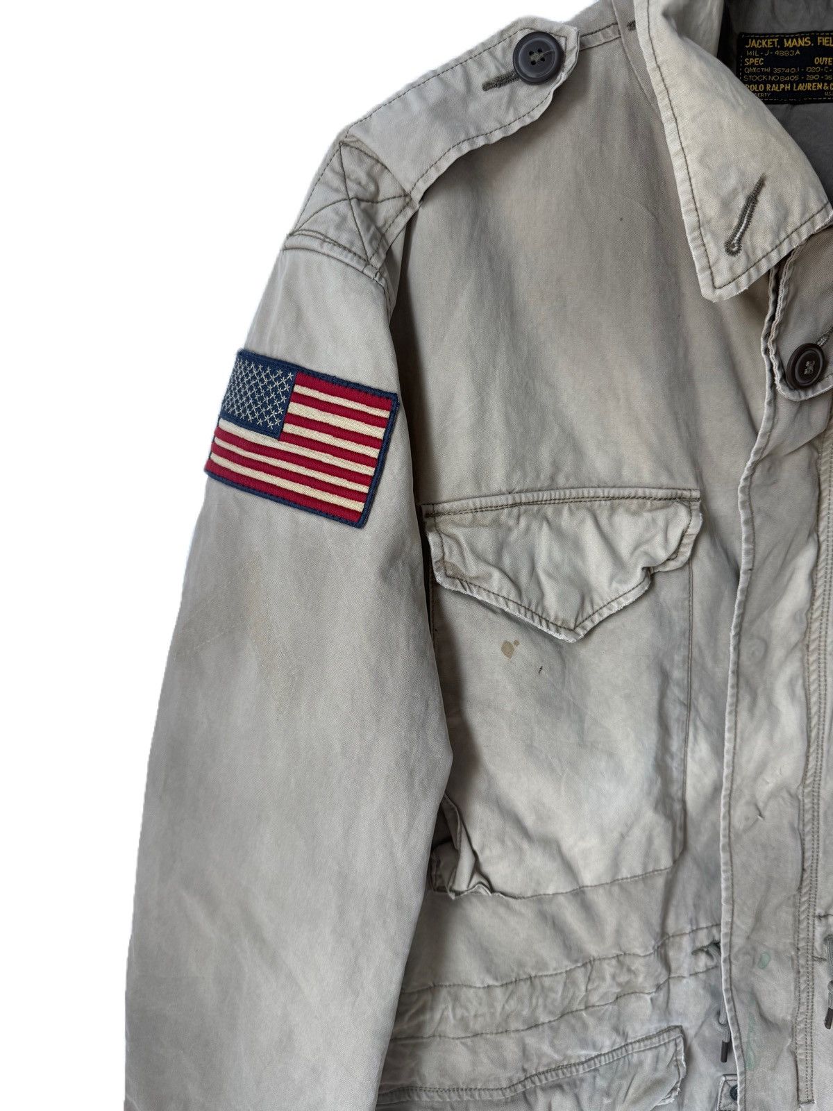 RRL Ralph Lauren POLO RALPH LAUREN FIELD JACKET DISTRESS M1943 DISTRESS STYLE Size US L / EU 52-54 / 3 - 4 Thumbnail