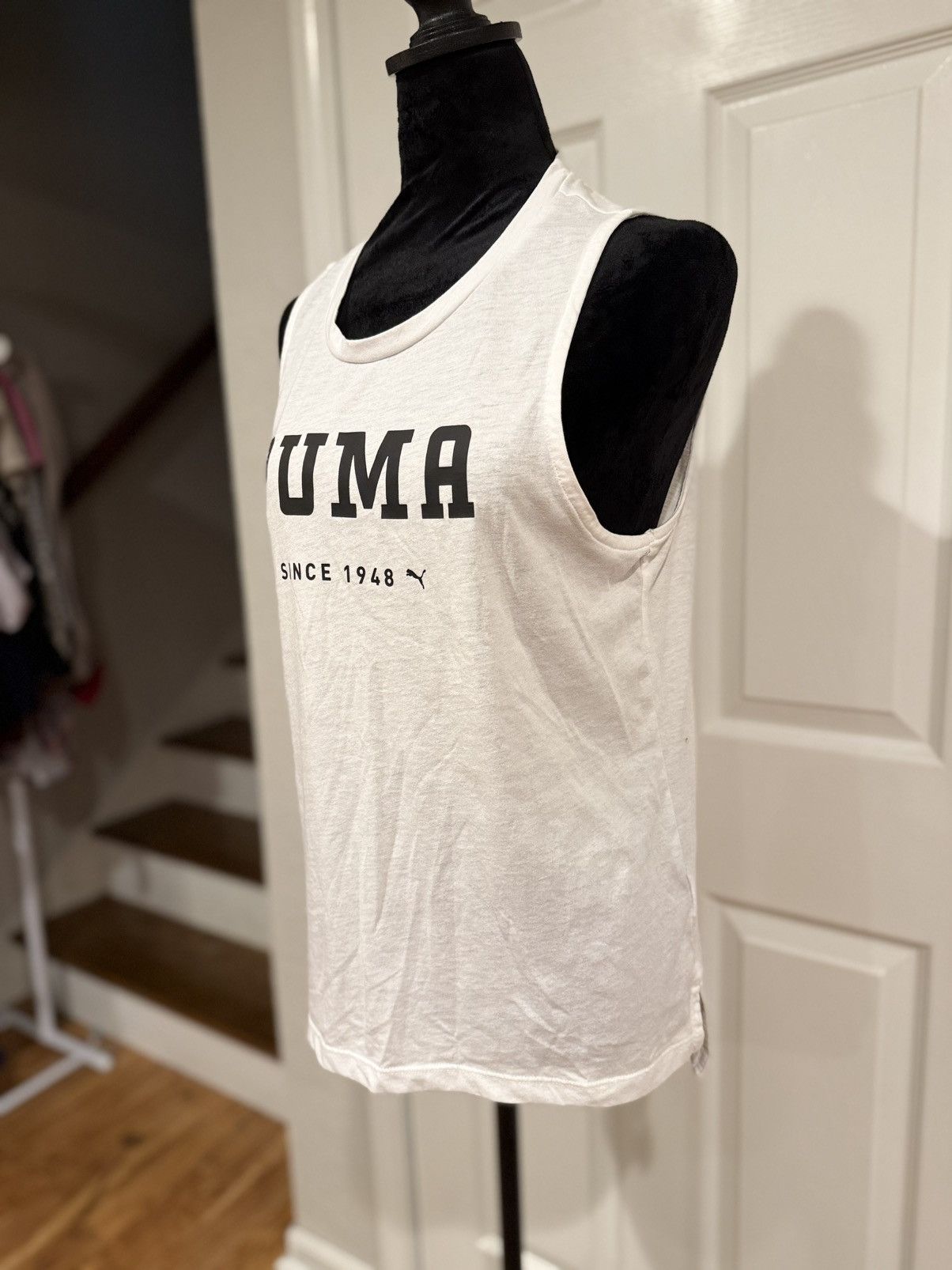 Puma PUMA White Muscle Tank Top - Size Medium Size M / US 6-8 / IT 42-44 - 3 Thumbnail