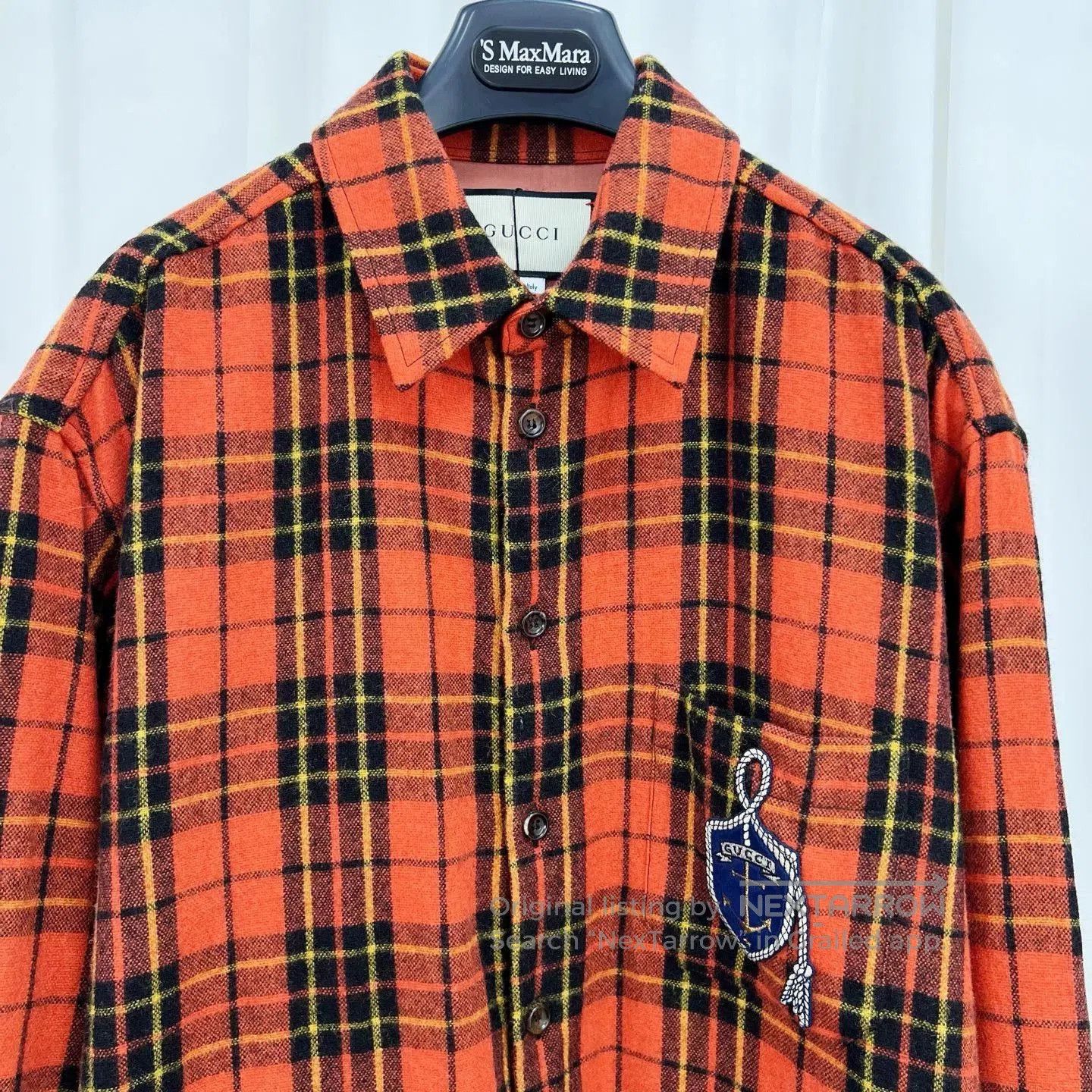 Gucci gucci orange anchor logo plaid shirt dress. Size XL / US 12-14 / IT 48-50 - 4 Thumbnail