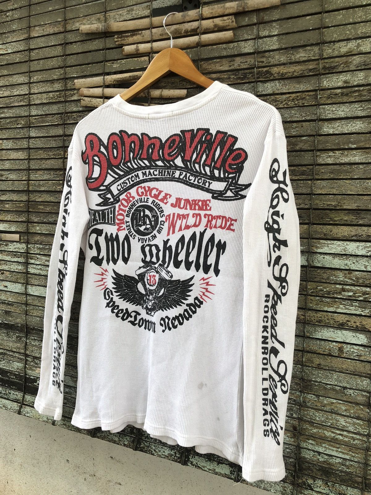 If Six Was Nine Vintage RARE Bullet Noise X BonneVille Riders Longsleeve Tee Size US M / EU 48-50 / 2 - 3 Thumbnail