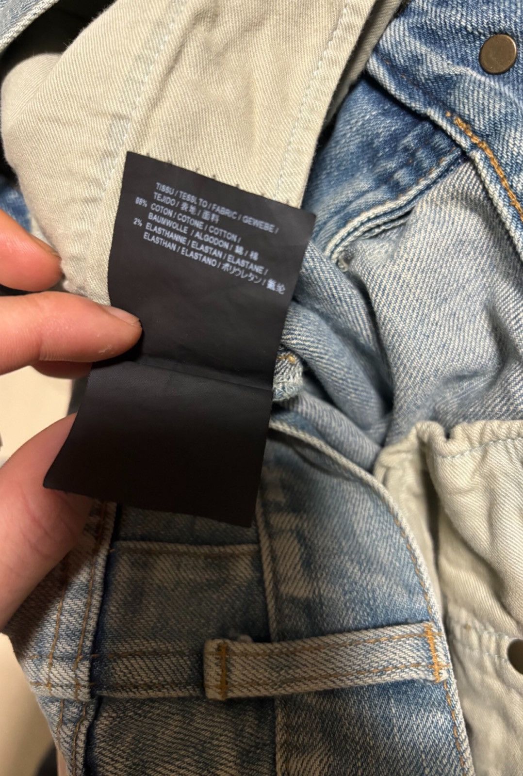 Saint Laurent Paris Saint Laurent SLP 2016FW D02 Light Blue Slashed Jeans Size US 31 - 6 Thumbnail