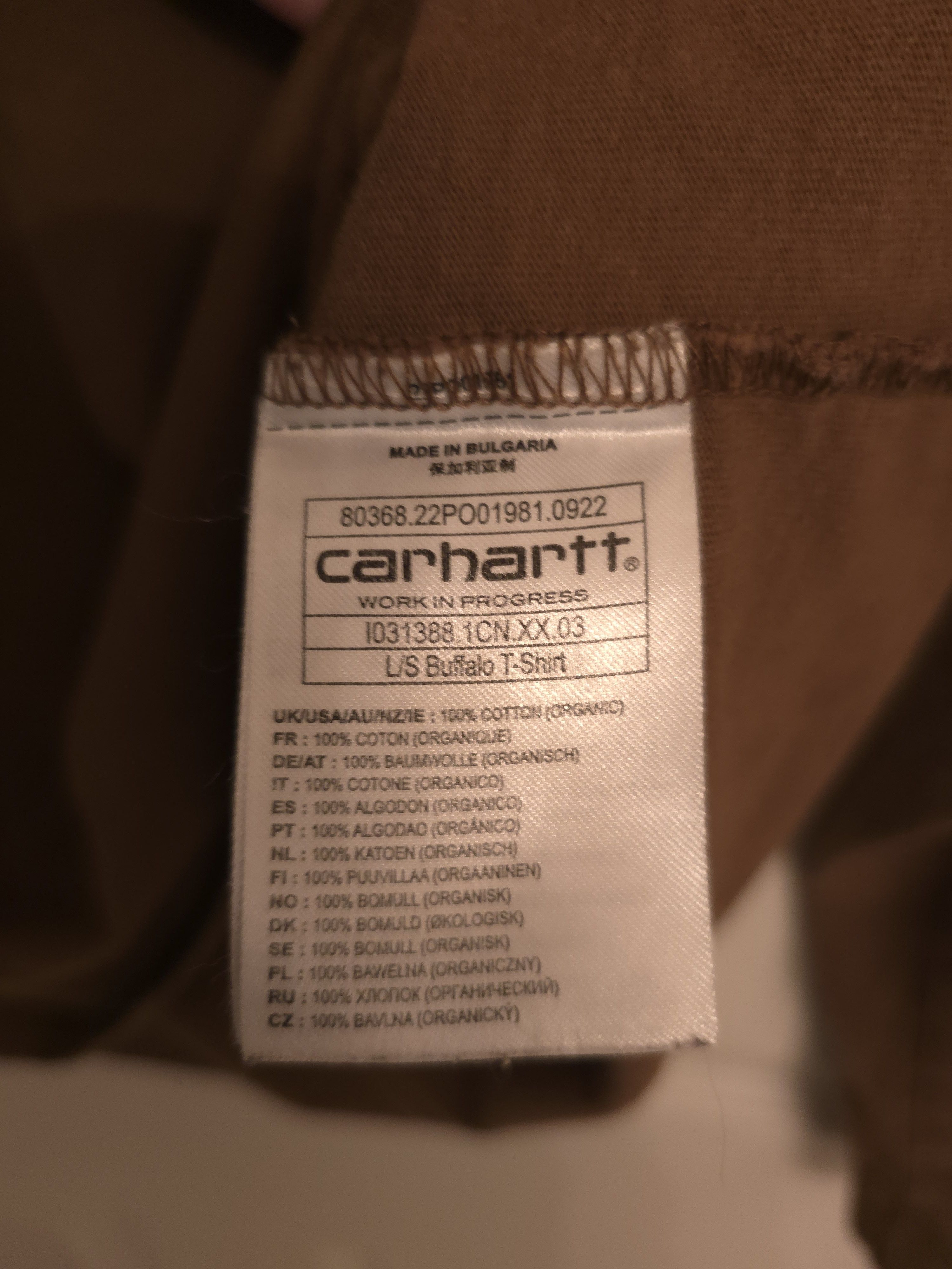 Carhartt Wip L/S Buffalo Tee Size US L / EU 52-54 / 3 - 6 Thumbnail