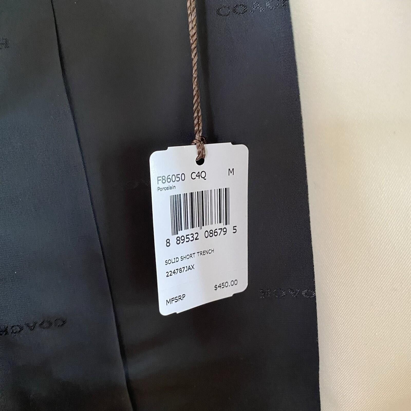 Coach NWT Coach Solid Short Trench Coat Porcelain Size M MSRP $450 Size M / US 6-8 / IT 42-44 - 9 Thumbnail