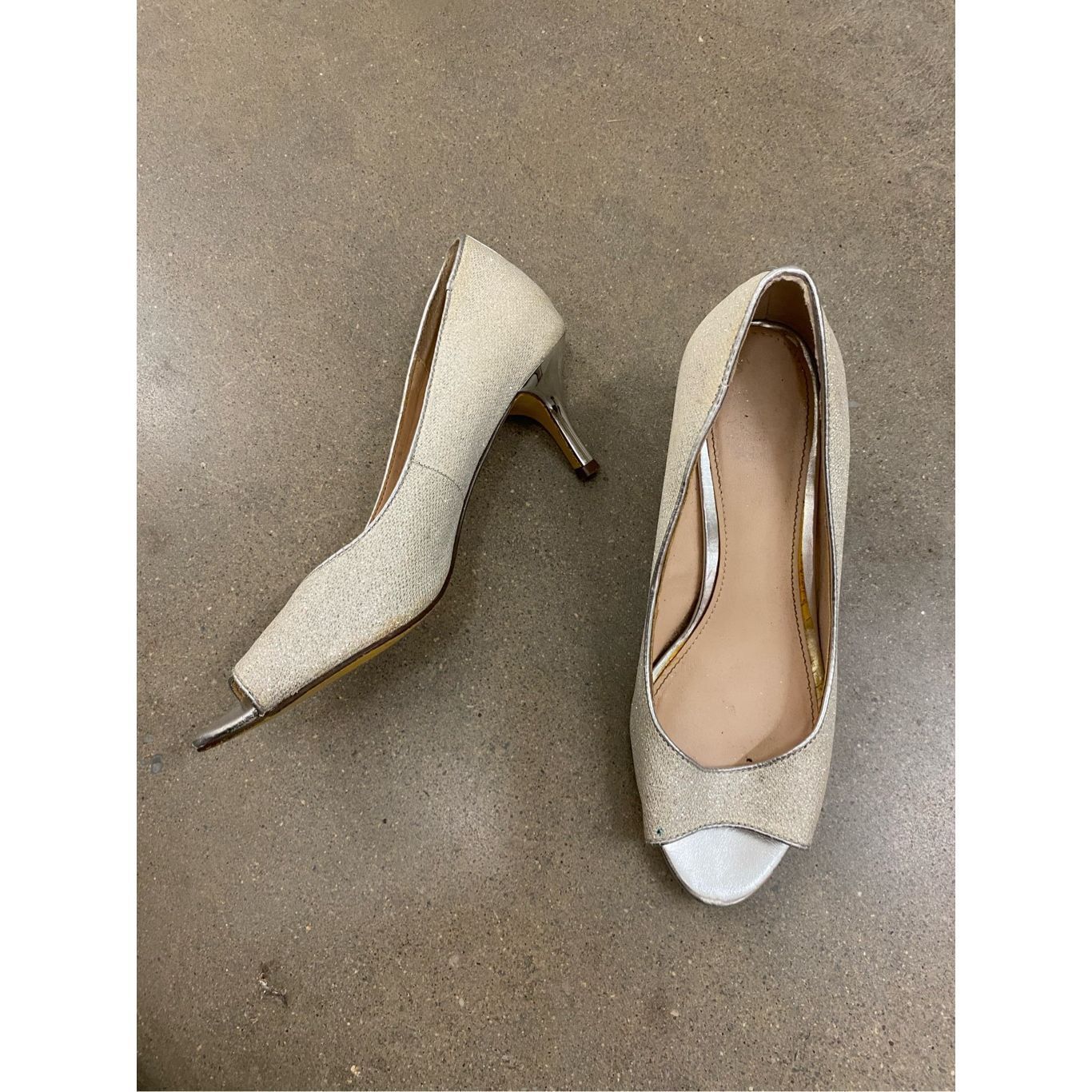 Mac Miller I. Miller Celest Champagne Cocktail Dress Wedding Shoes Heel Size US 6.5 / IT 36.5 - 2 Thumbnail