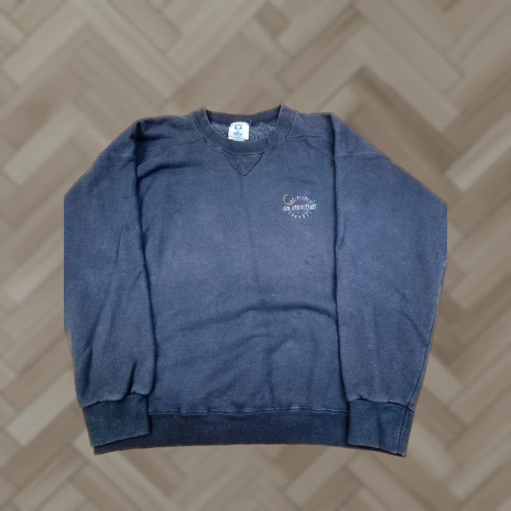 Disney VTG Disney Channel 10th Anniversary Sweatshirt Adult L Black Pullover USA #9890 Size US L / EU 52-54 / 3 - 1 Thumbnail
