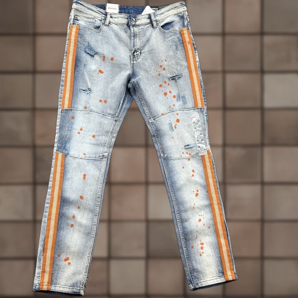 Southpole Southpole Jeans Men 36 Skinny Distressed Stretch Cotton Multicolor 90s Grunge Hip Hop Inseam 32 Mens Size US 36 / EU 52 - 1 Thumbnail