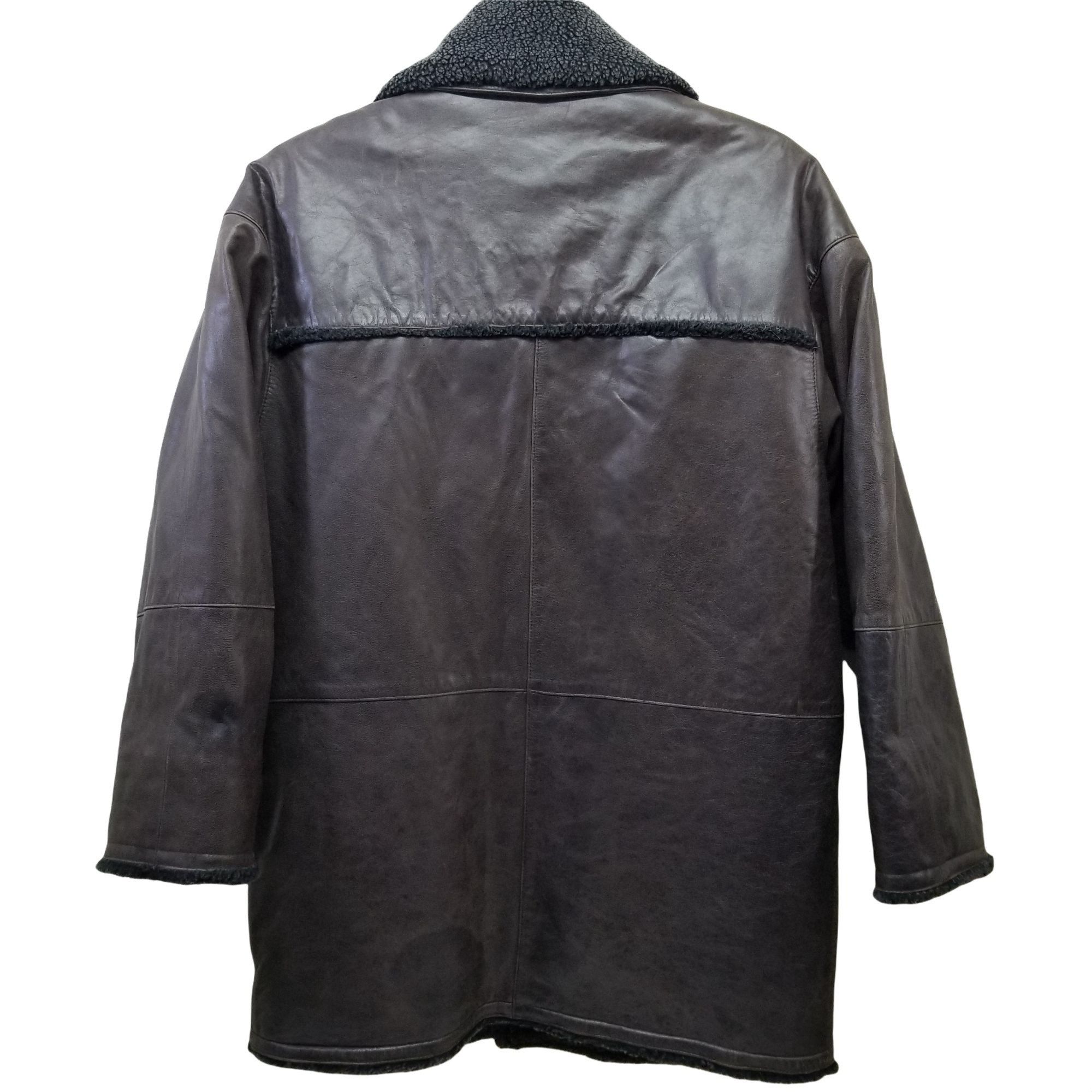 Other Joey Richi L Brown Italian Leather Jacket Coat Shearling Lin Size US L / EU 52-54 / 3 - 2 Thumbnail