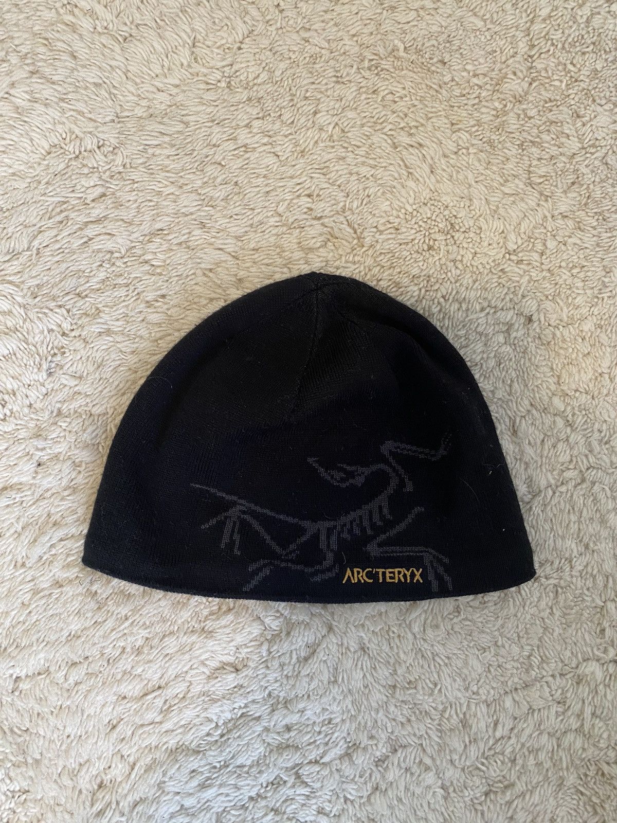 Arc'teryx Arcteryx Black Gold Bird Head Beanie Cap | Grailed
