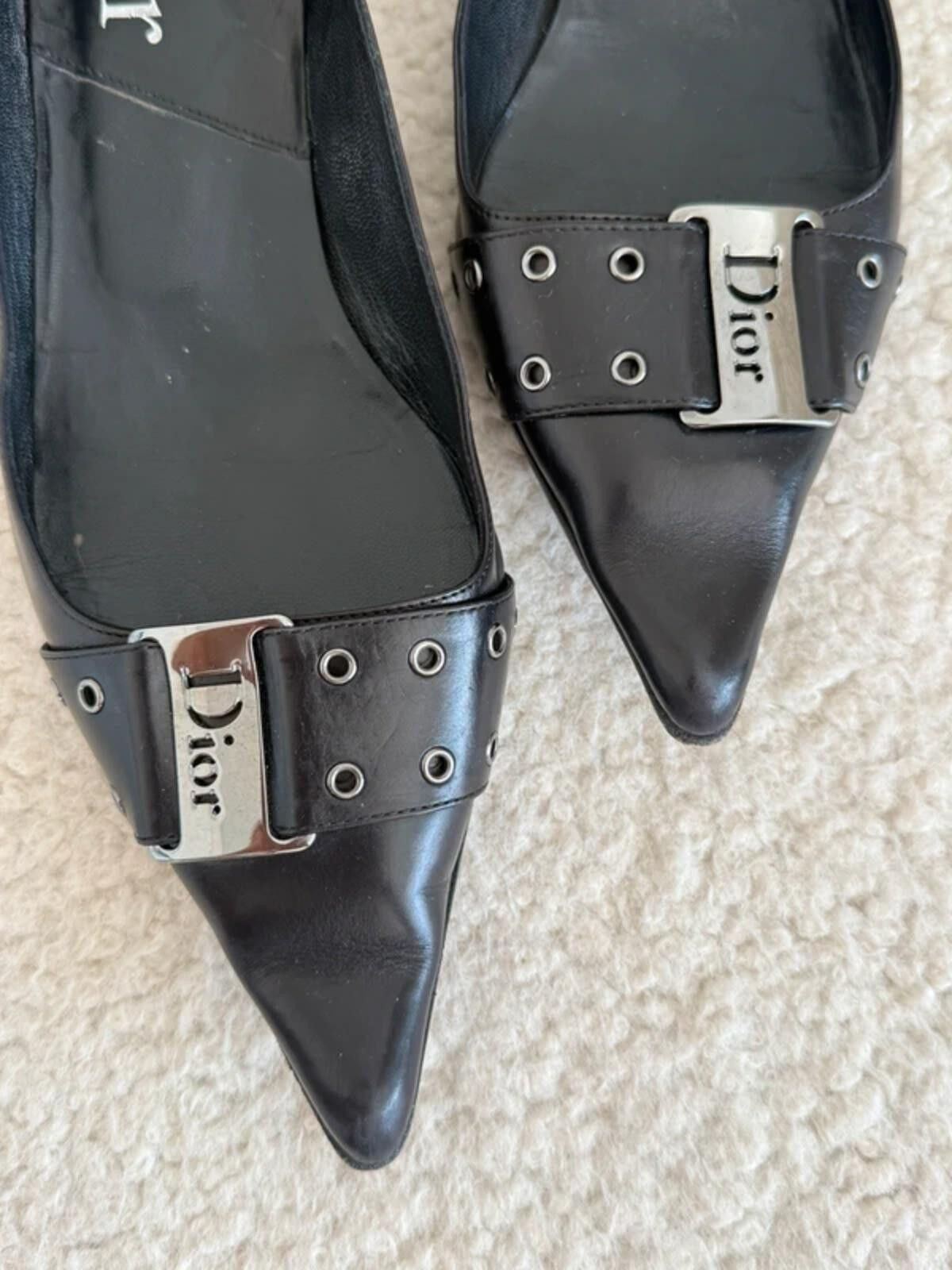 Dior Dior pointed toe buckle flats Size US 7 / IT 37 - 3 Thumbnail