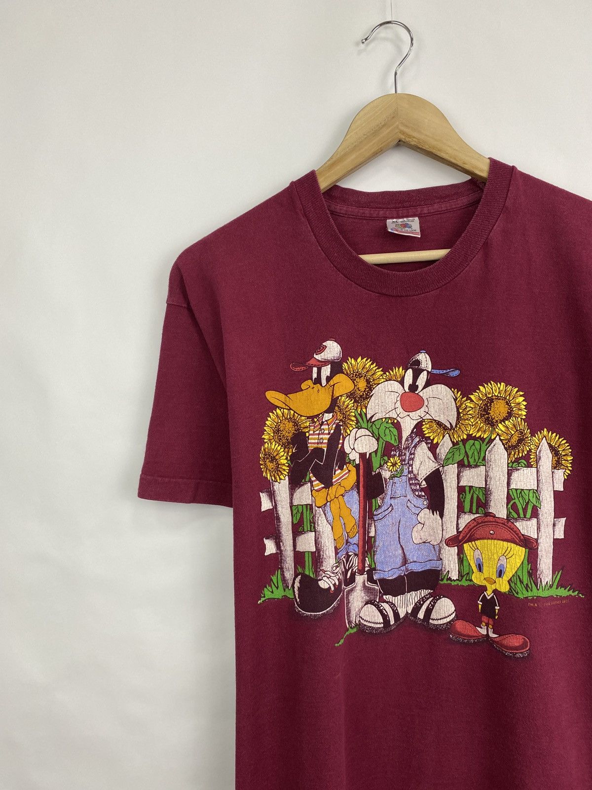Fruit Of The Loom 🇺🇸 Vintage 1994 Warner Bros Looney Tunes T-Shirt Rare Retro Size US L / EU 52-54 / 3 - 2 Thumbnail