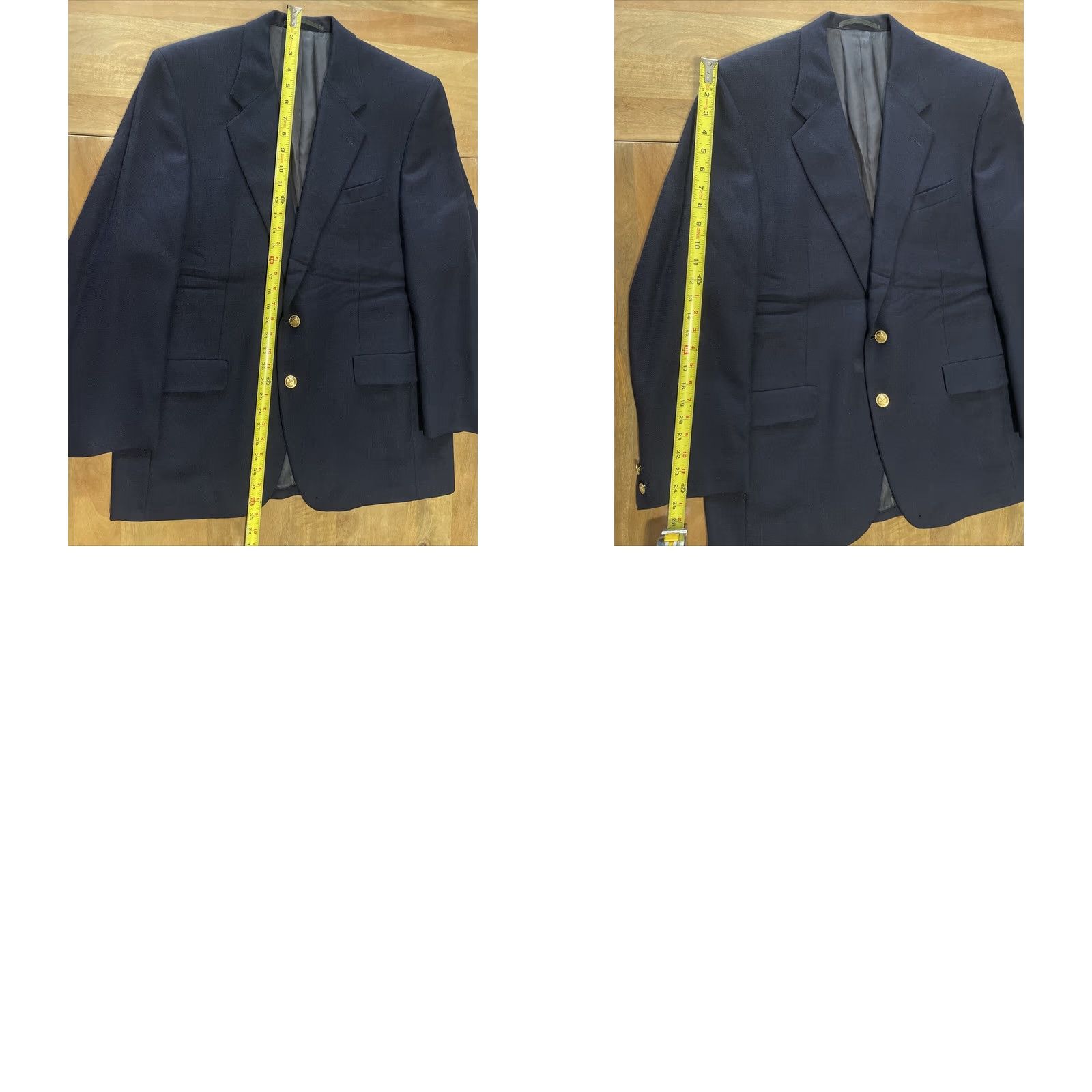 Vintage VINTAGE Hickey Freeman Blazer Sport Coat Navy Blue Wool 2-Button Single-Breasted 42R Mens Size 42R - 9 Thumbnail