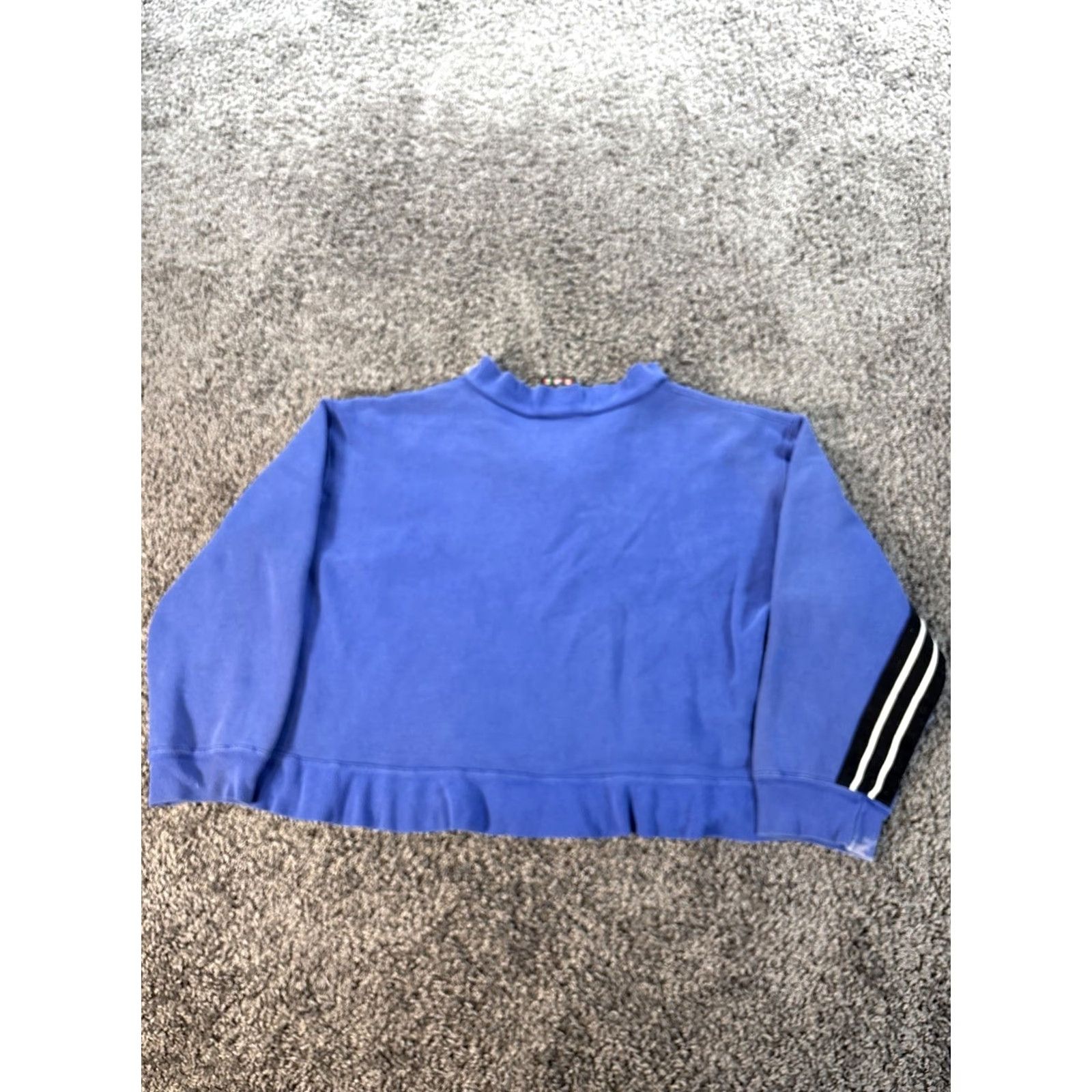 Adidas VINTAGE Adidas Sweatshirt Mens XL Blue Trefoil Logo Cropped Stripe 90s Size US XL / EU 56 / 4 - 5 Thumbnail
