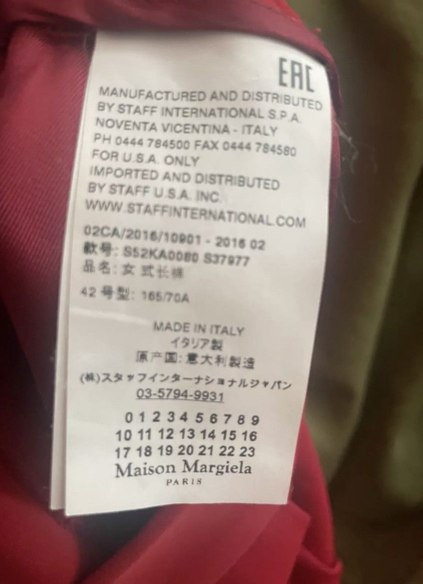 Maison Margiela Maison Margiela (MM6) red dress pants Size 37" - 4 Thumbnail