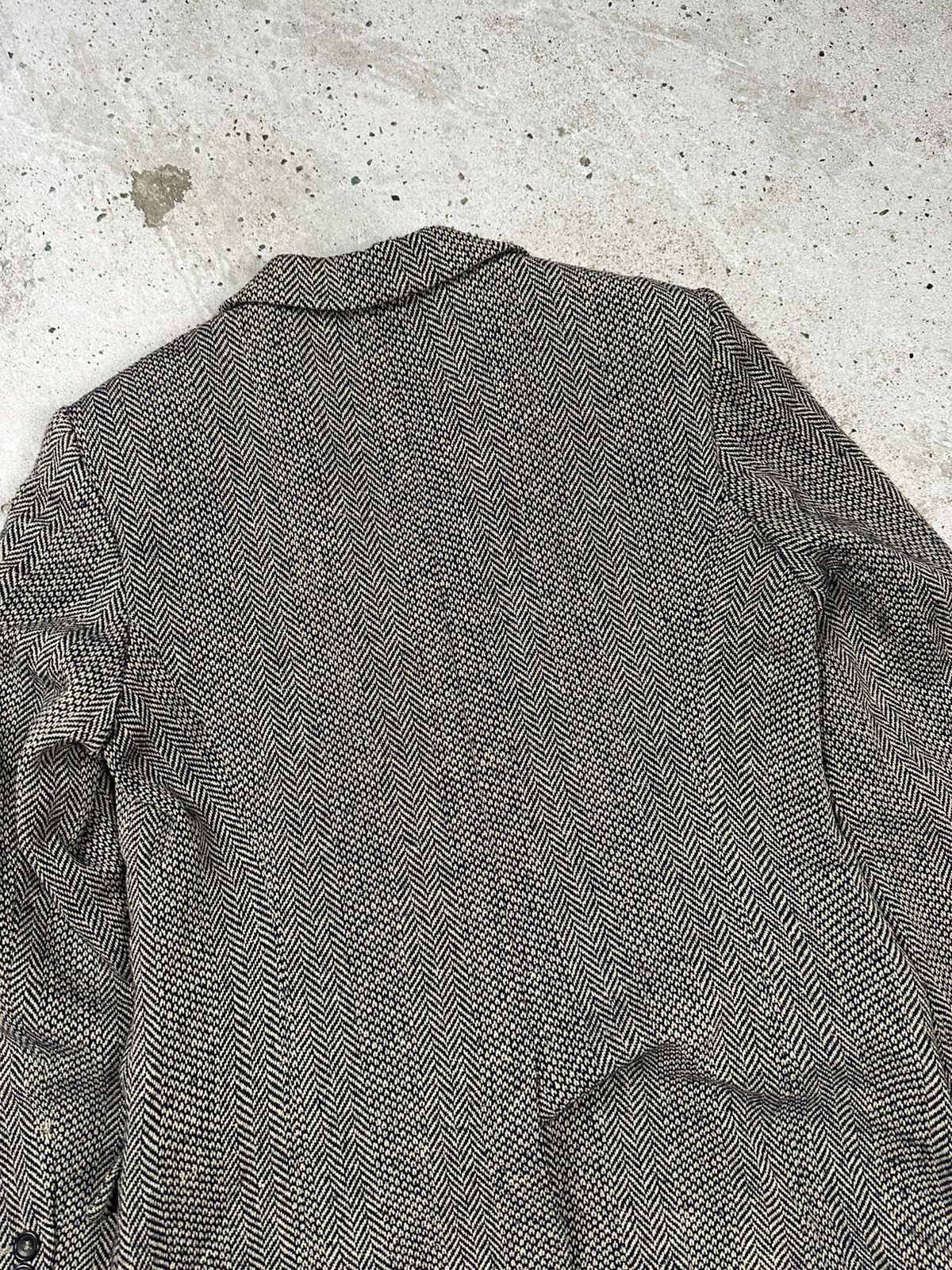 Jil Sander Vintage 90s Jil Sander Plus Silk & Wool Herringbone Coat Size US S / EU 44-46 / 1 - 14 Thumbnail
