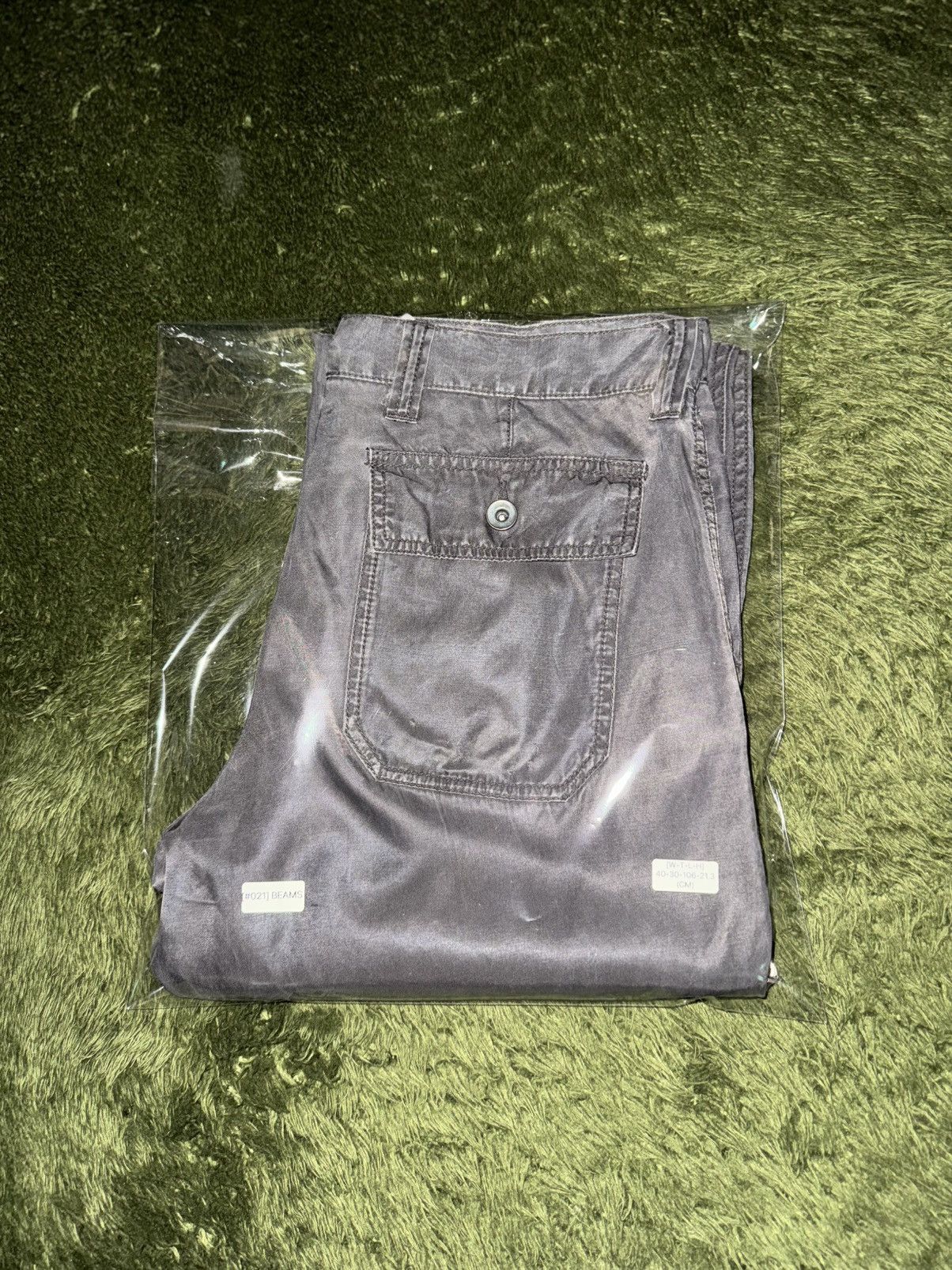 Beams Japan [46] BEAMS Light Button Fly Cupro relaxed fit Pants Gray Size US 32 / EU 48 - 13 Thumbnail