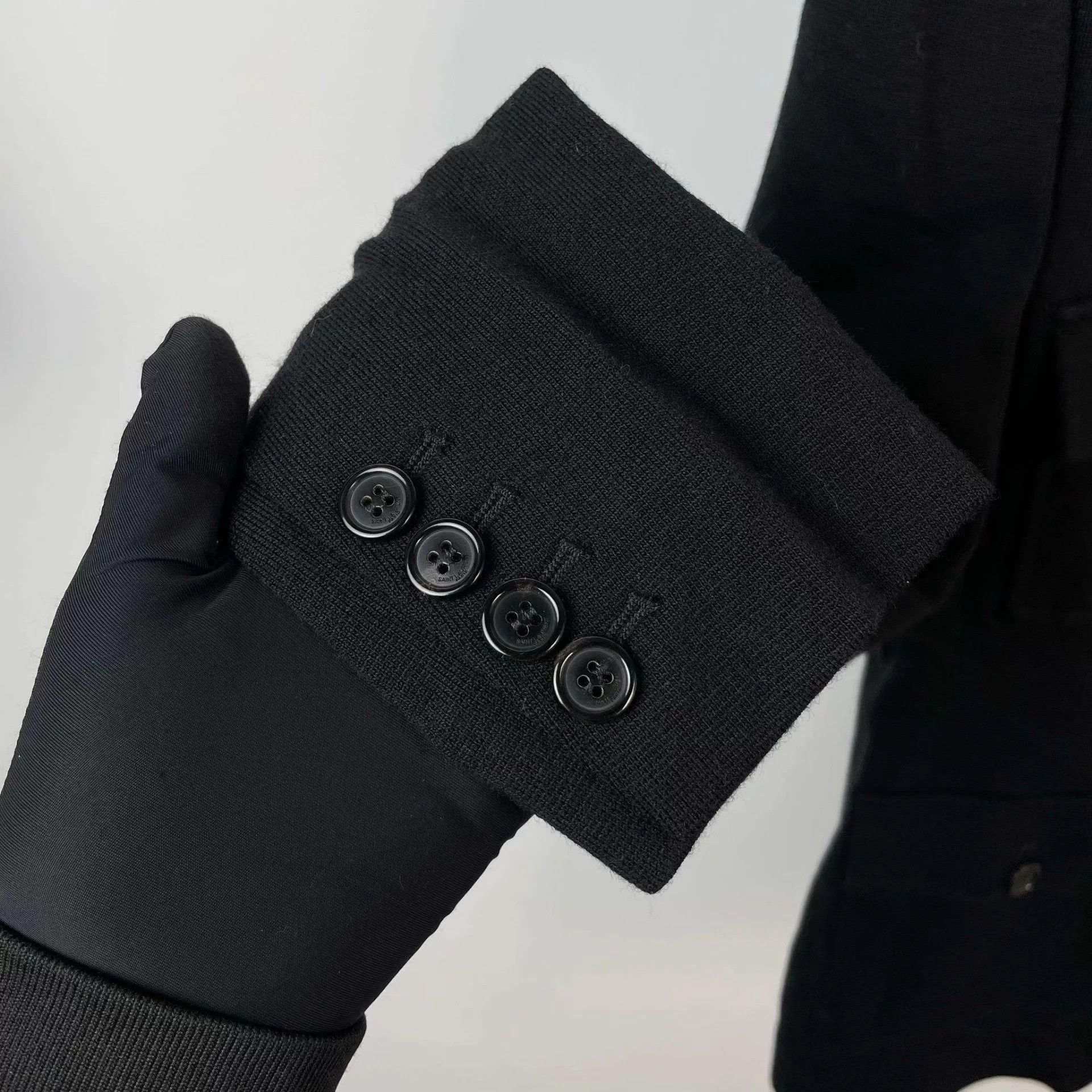 Saint Laurent Paris YSL Black Jacket 34 Size XS / US 0-2 / IT 36-38 - 8 Thumbnail