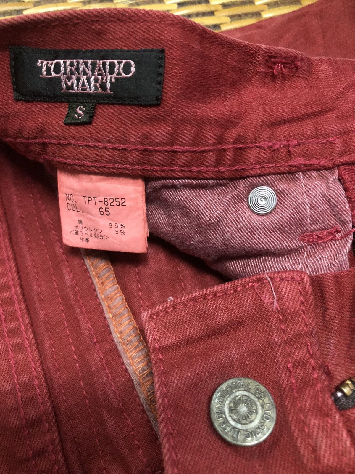 Tornado Mart Vintage Tornado Mart Jeans Pants Flower Red Maroon Size 30" / US 8 / IT 44 - 20 Thumbnail