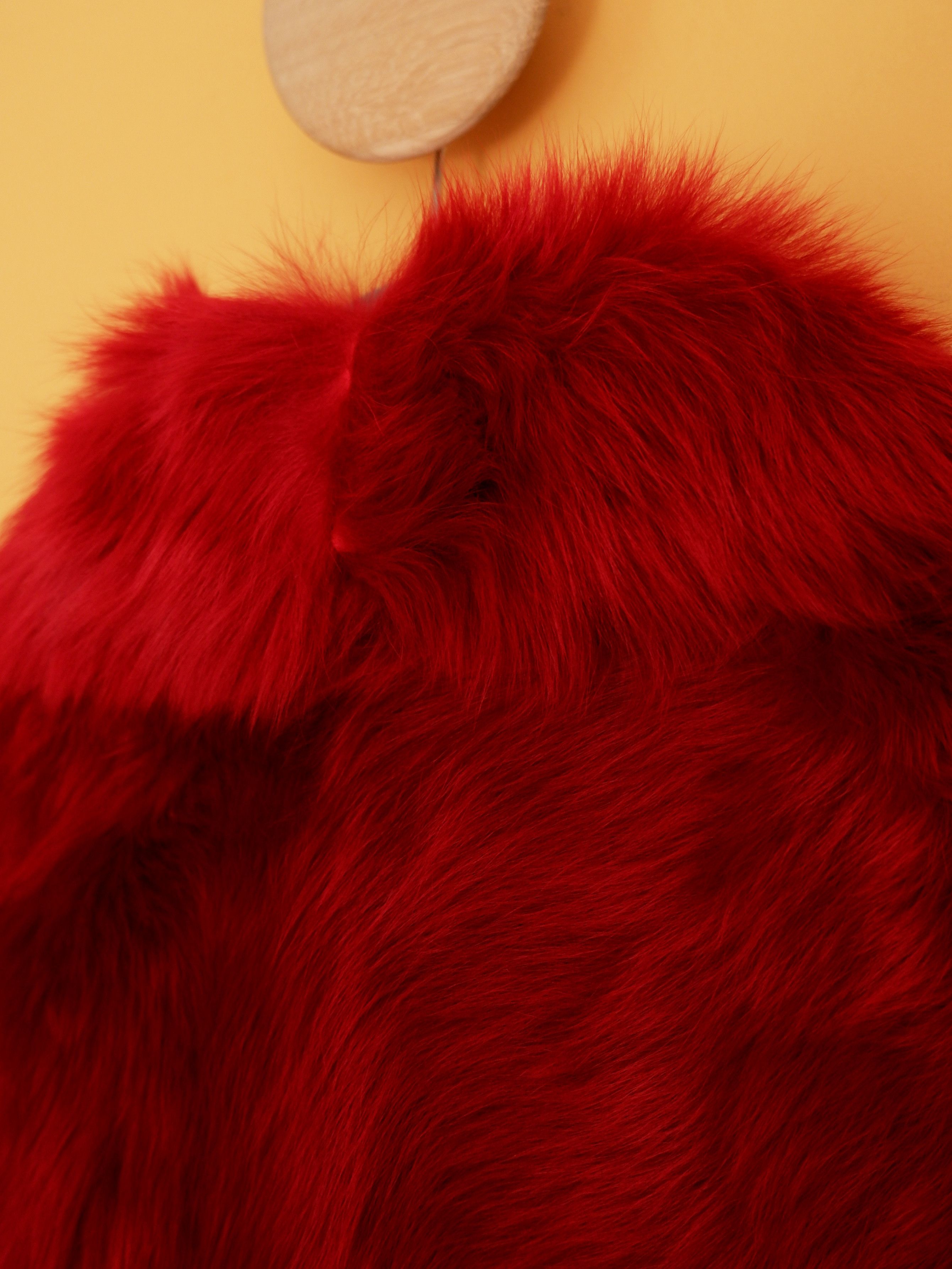 Prada Last drop! Prada red dyed sheep fur coat AW17 Size S / US 4 / IT 40 - 5 Thumbnail