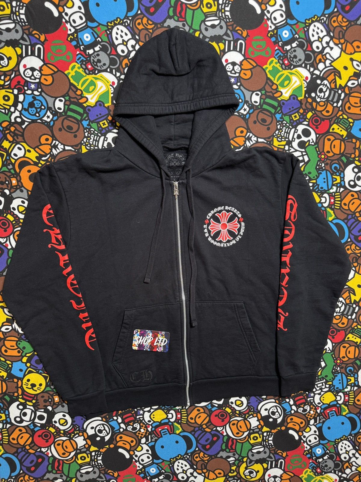 Chrome Hearts Chrome Hearts Red Cross Logo Zip Up Hoodie Size US S / EU 44-46 / 1 - 2 Thumbnail