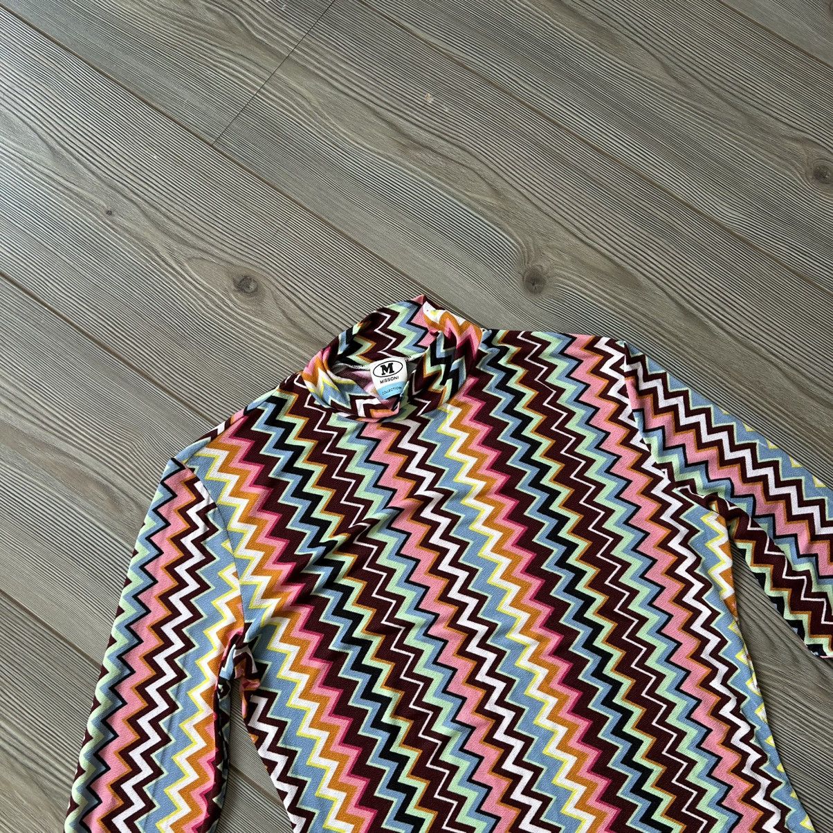 Missoni Missoni Zig Zag Turtleneck Top Size M / US 6-8 / IT 42-44 - 10 Thumbnail