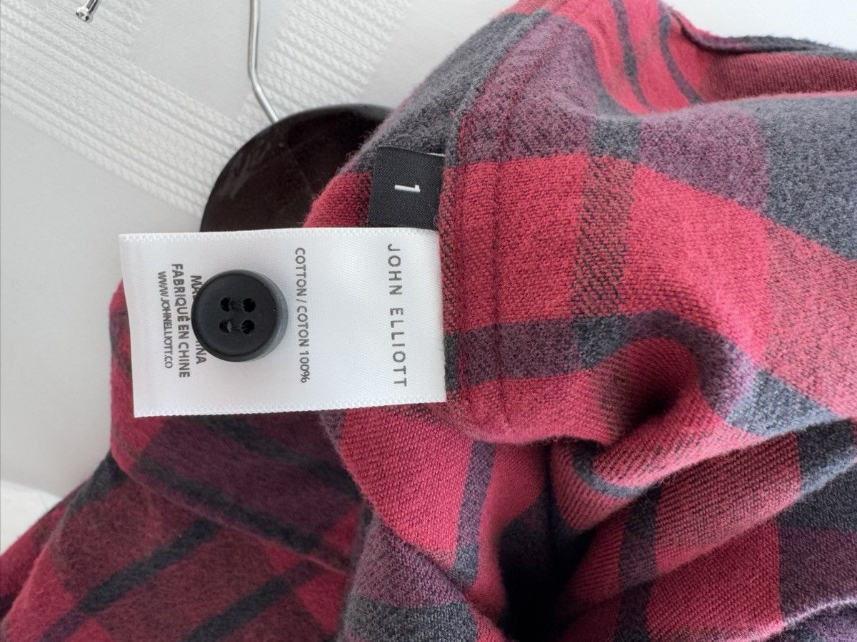 John Elliott Brushed Flannel Button Up Shirt Red 1 Small Plaid Size US S / EU 44-46 / 1 - 6 Thumbnail