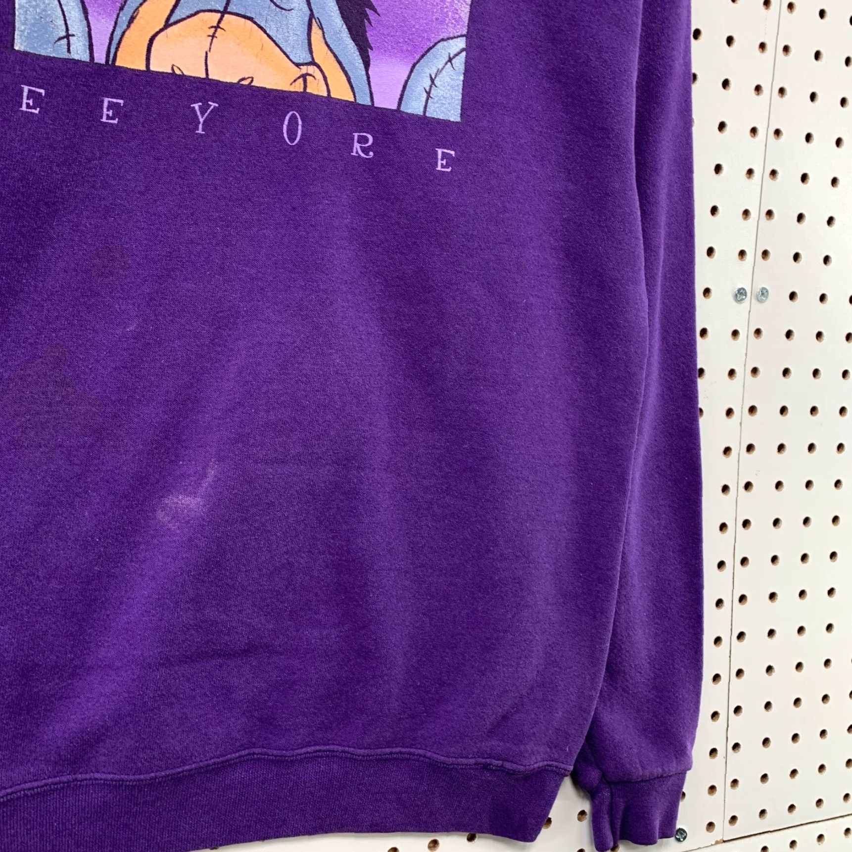 Disney VINTAGE Disney Eeyore Sweatshirt Womens Small Purple Distressed Fleece Crewneck Size S / US 4 / IT 40 - 7 Thumbnail