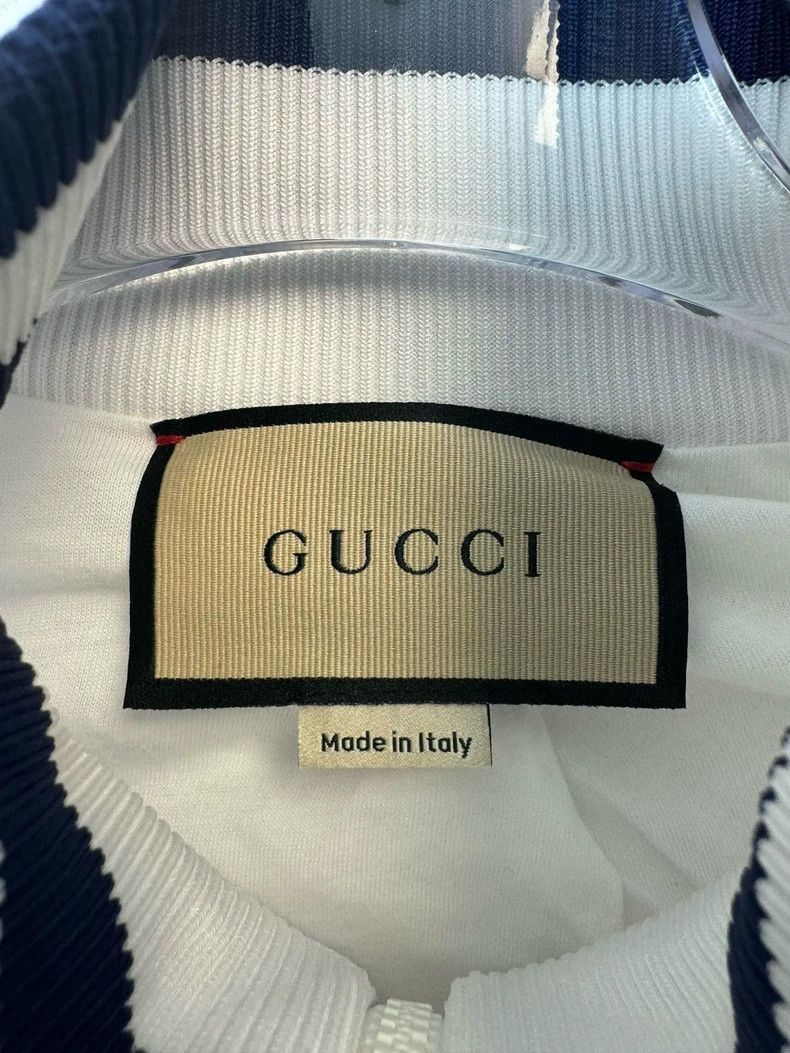 Gucci Gucci Blue White Zip Jacket with Logo-2506 Size US XS / EU 42 / 0 - 4 Thumbnail