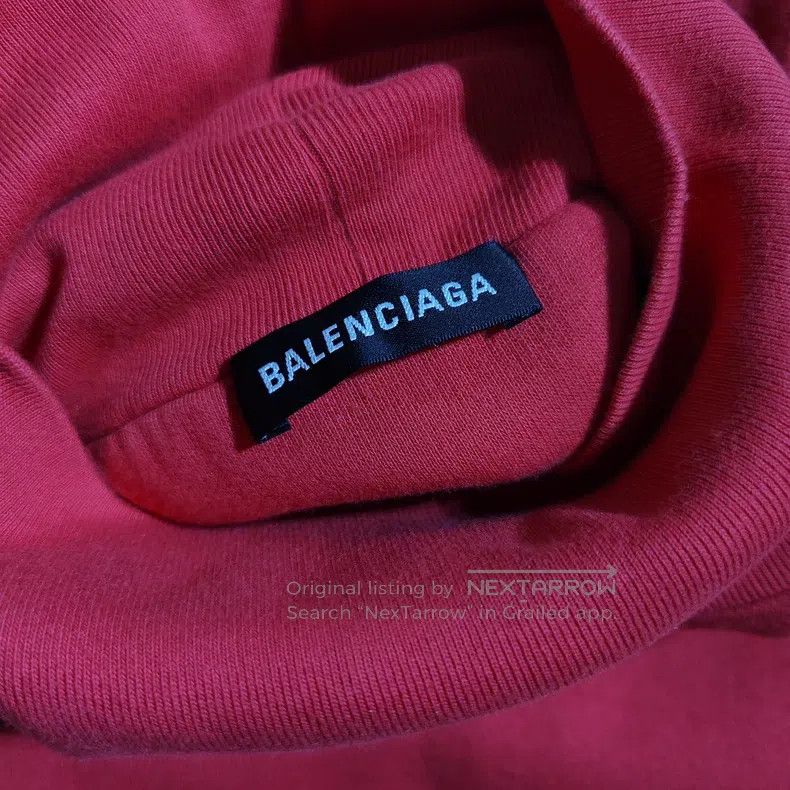 Balenciaga Balenciaga Red High Neck Sweatshirt Size US XS / EU 42 / 0 - 4 Thumbnail