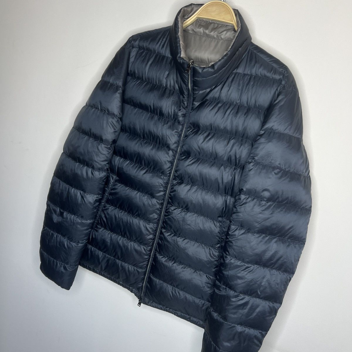Herno ⚡️AMAZING HERNO GOOSE LIGHT PUFFER JACKET GREY NAVY NYLON Size US XL / EU 56 / 4 - 13 Thumbnail