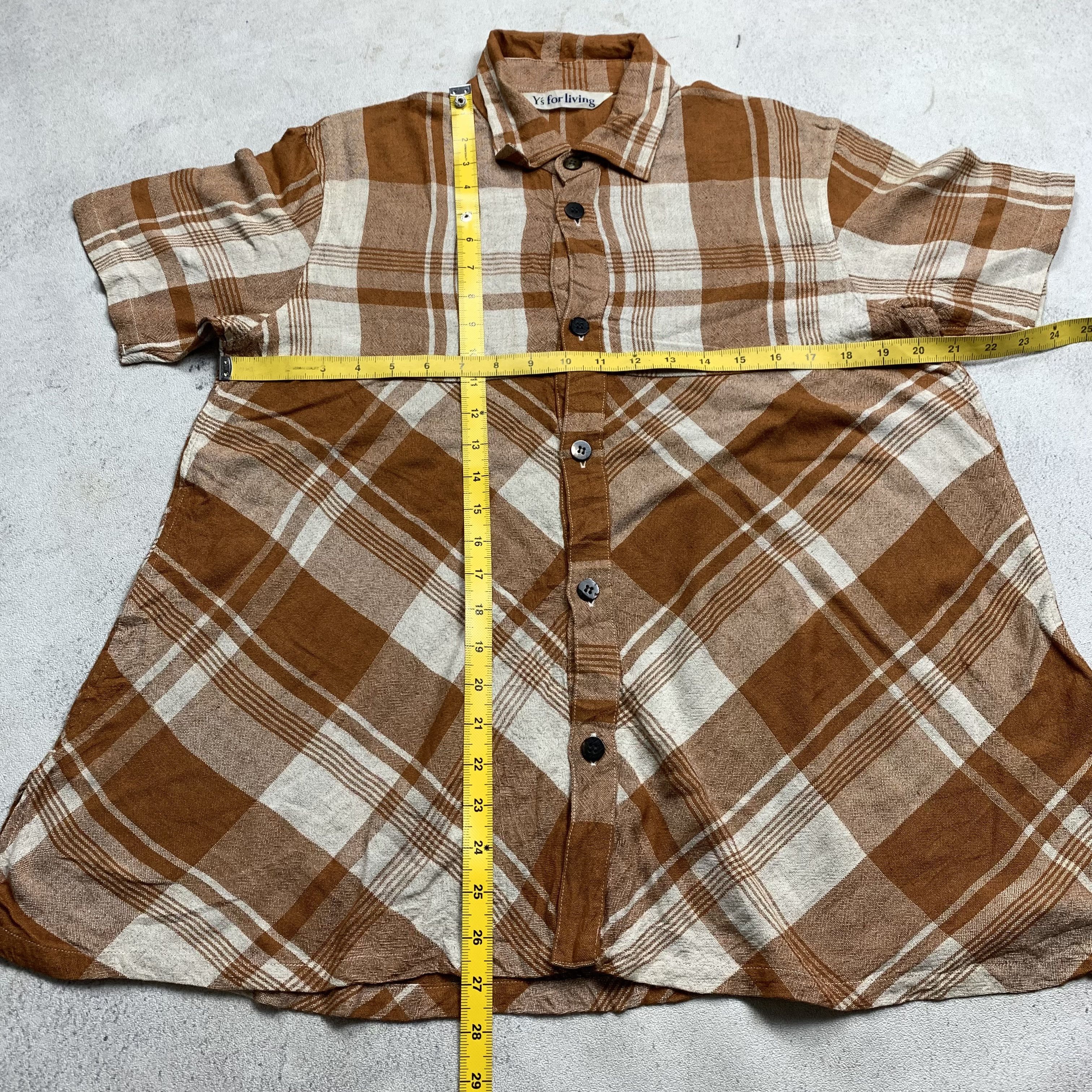 Yohji Yamamoto Y's Plaid Shirt Size S / US 4 / IT 40 - 8 Thumbnail