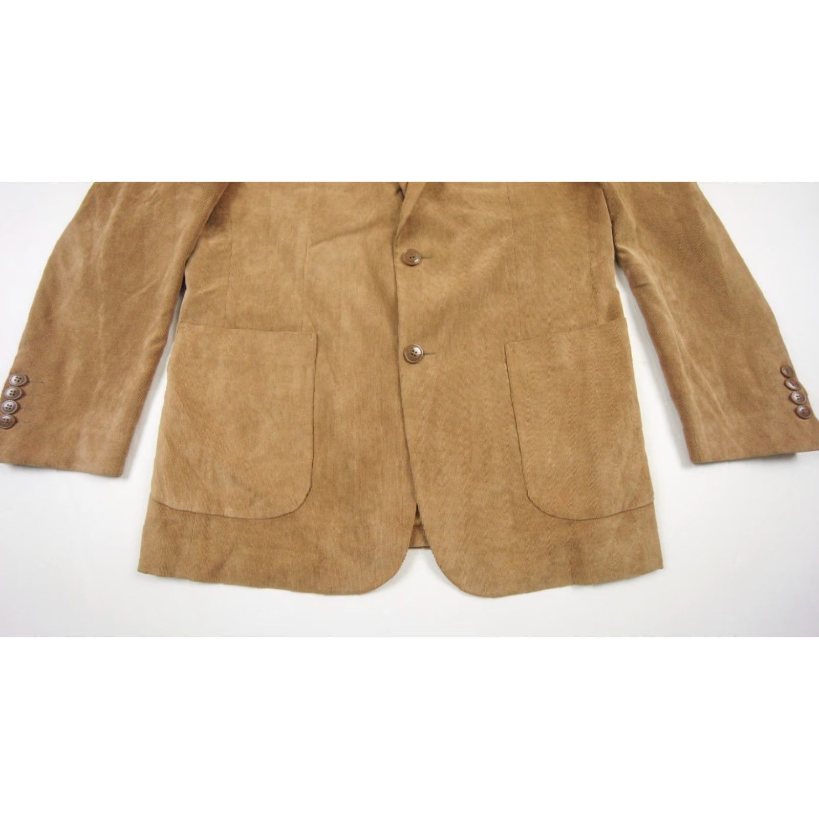 Dolce & Gabbana VINTAGE Dolce & Gabbana Blazer Men 52 Brown Wool Micro Corduroy Mid-Length Preppy Size 52R - 4 Thumbnail