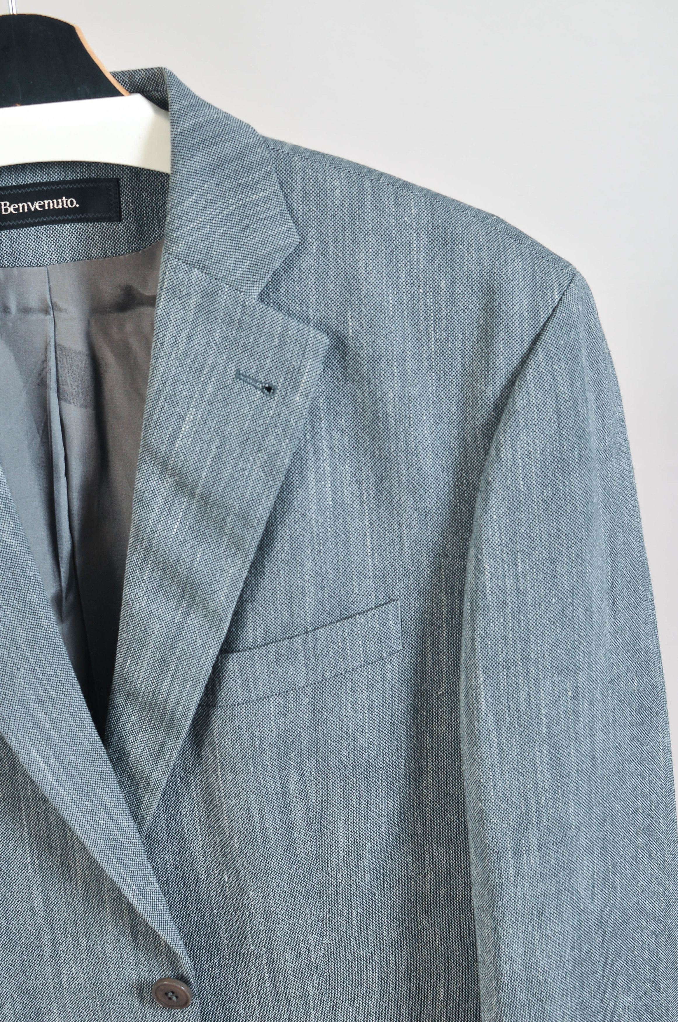 BENVENUTO. Benvenuto Grey Blazer Jacket Size 44L - 2 Thumbnail